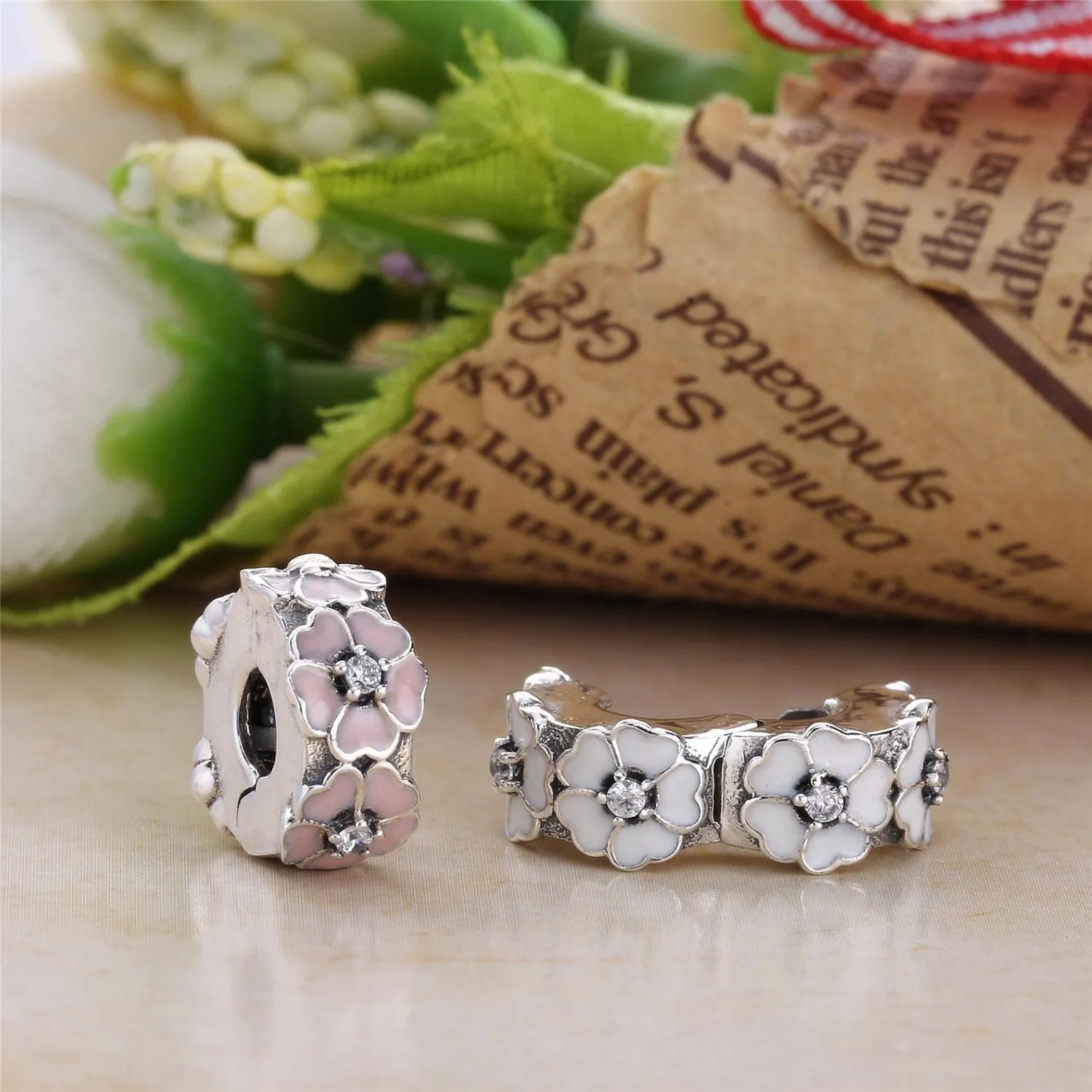 PANDORA Pink Primrose Clip - 791823EN68