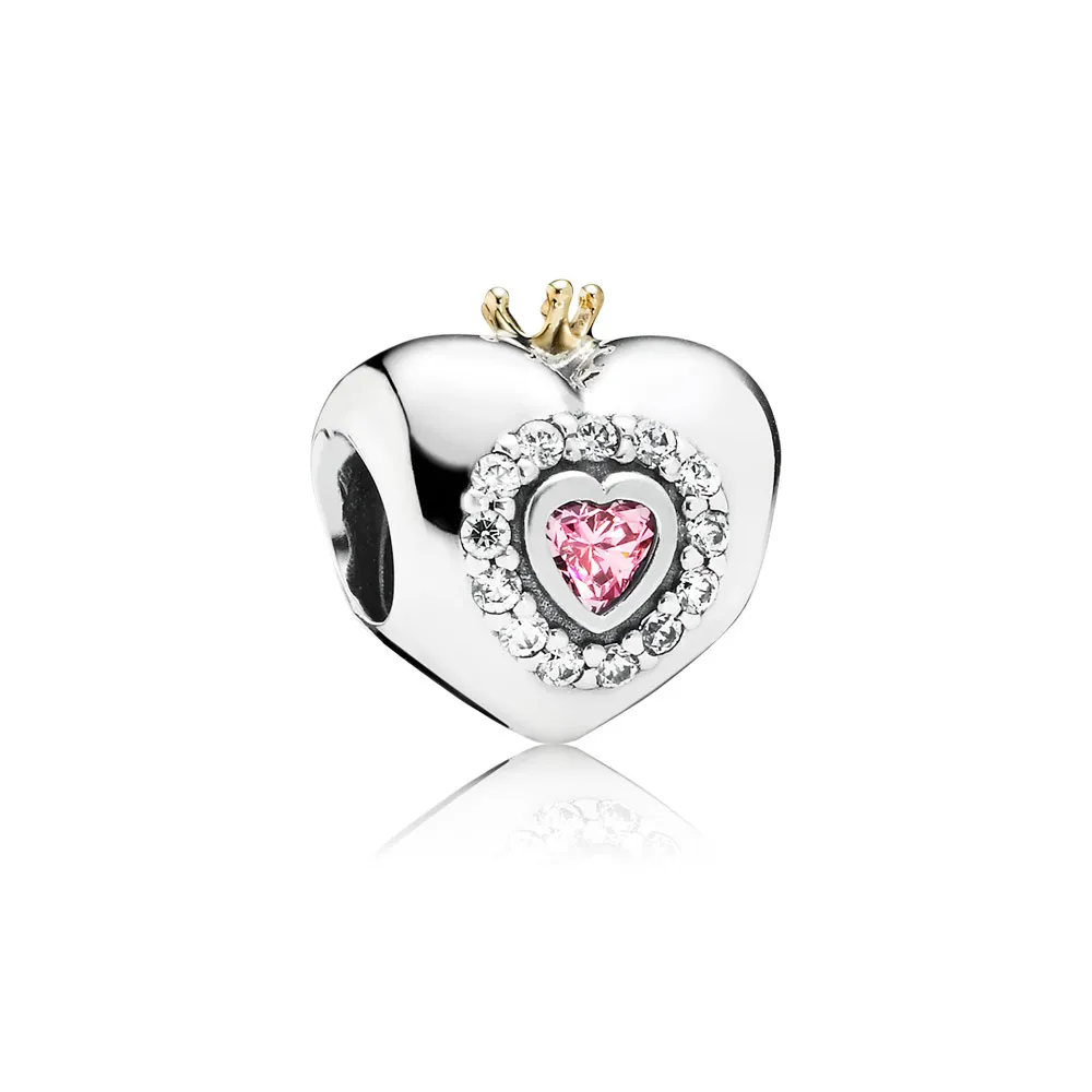 PANDORA Pink Princess Heart Charm - 791375PCZ