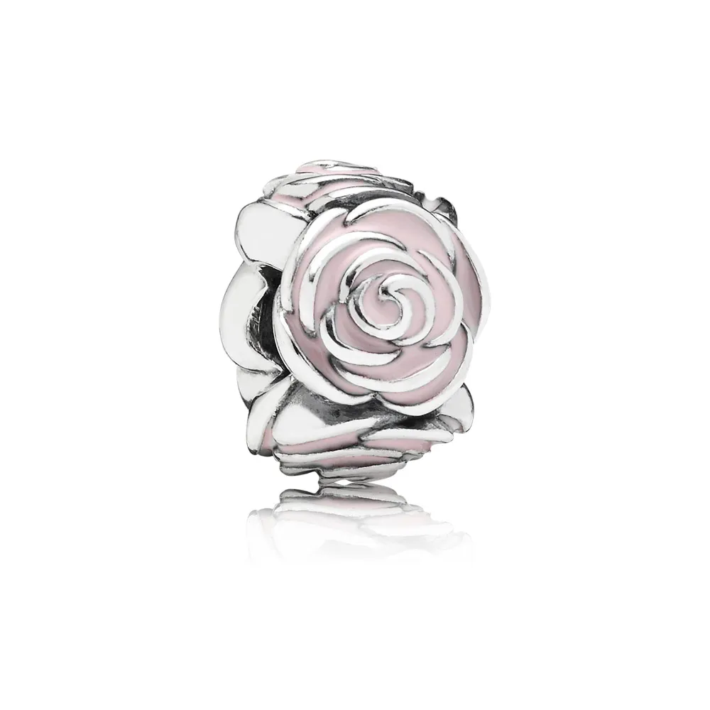 pandora pink rose charm clip 791291en40