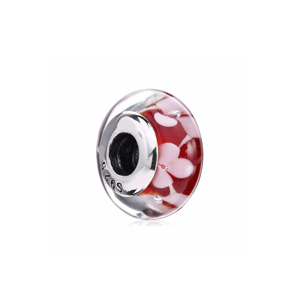 pandora plommeblomst glass murano charm pl00065 1