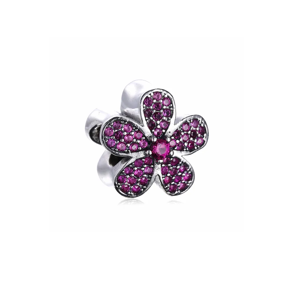 PANDORA Purple Dazzling Daisy Charm - 791480CZA