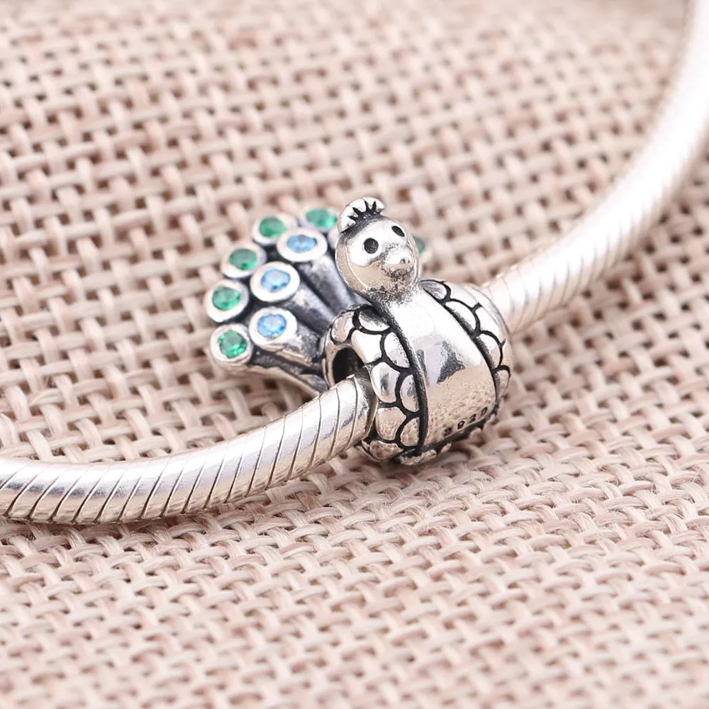 Pandora Påfugl, charm - 791227MCZ