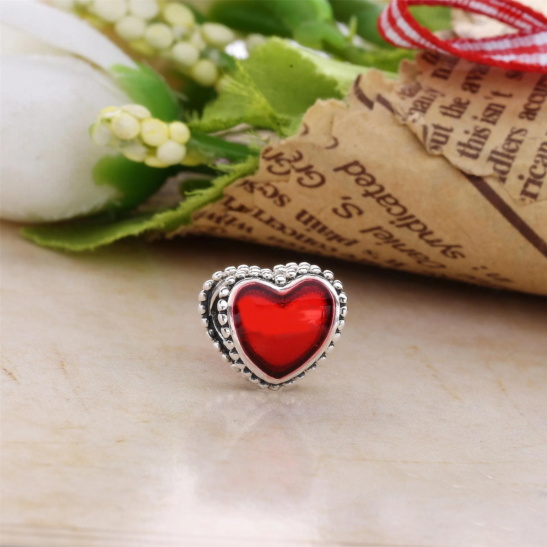 PANDORA Red Heart Charm - PD0033-1