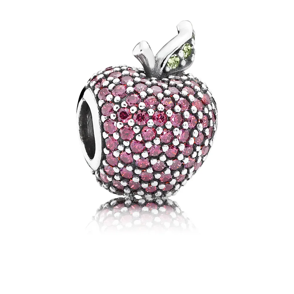 Pandora Red Pavé Apple Charm - 791485CFR