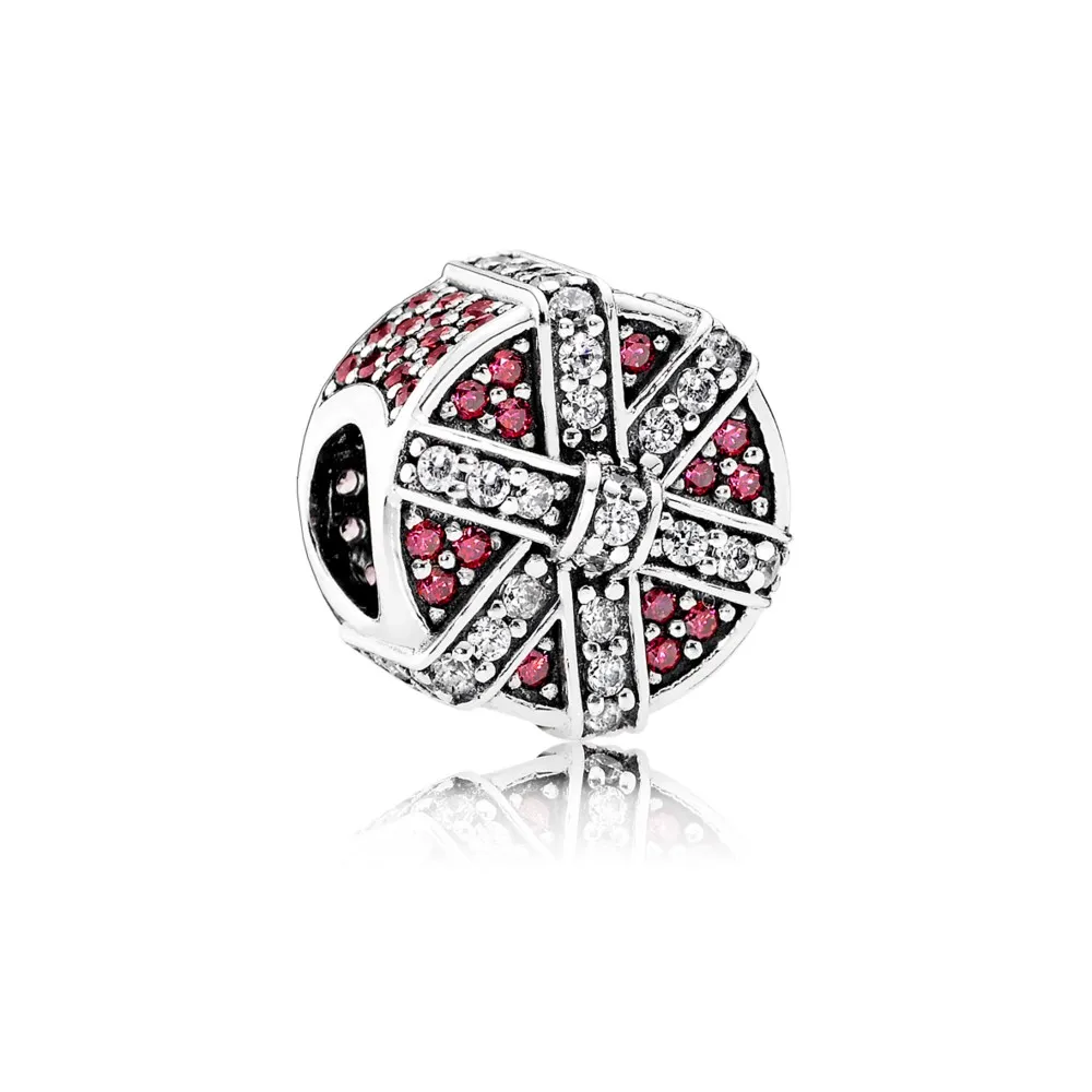 pandora red shimmering gift charm 792006czr