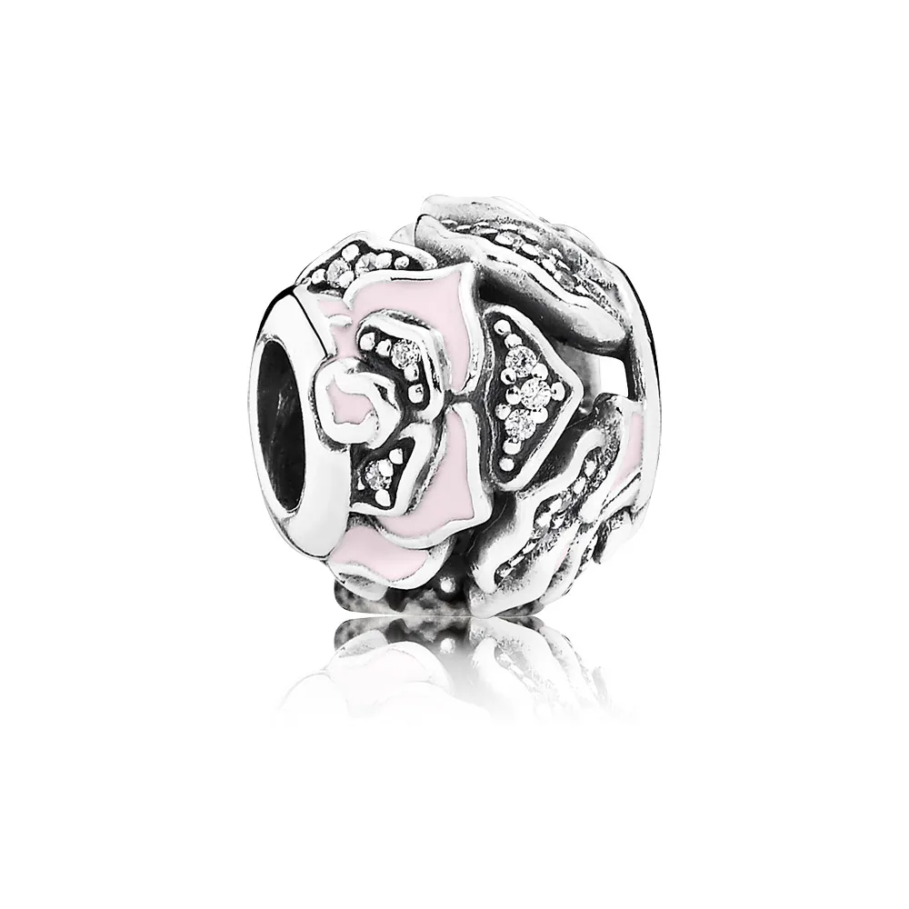 pandora rosa delikat rose charm 791527en40