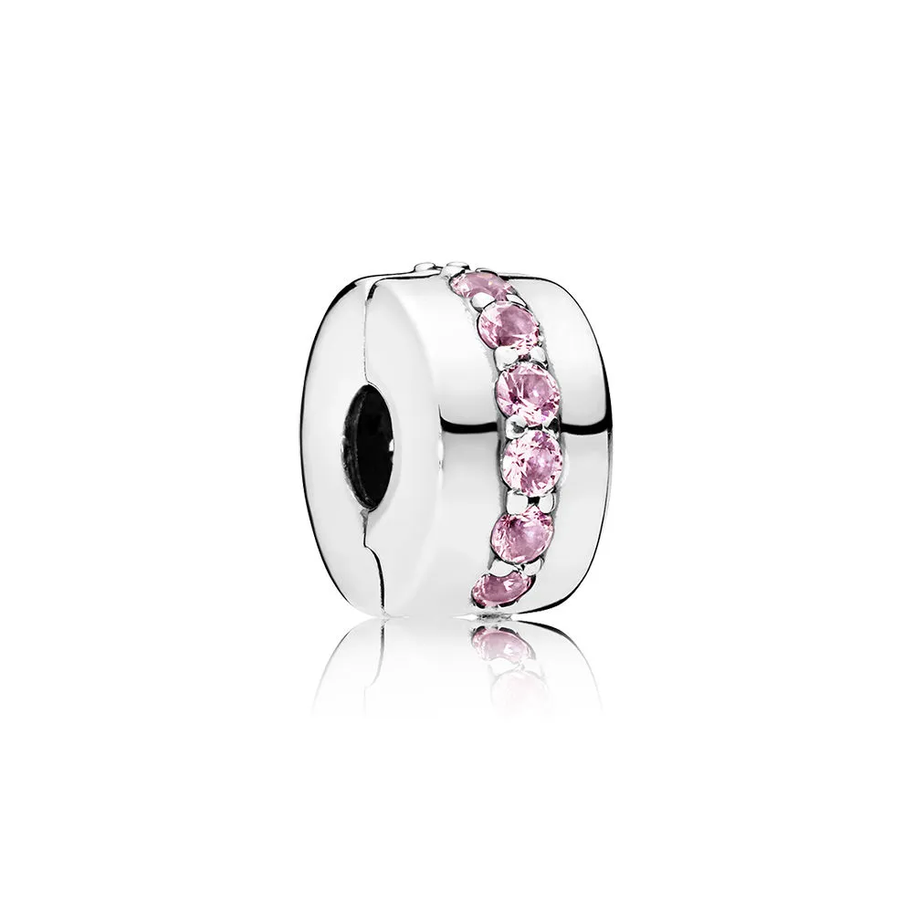 pandora rosa funklende rad klemmecharm 791972pcz