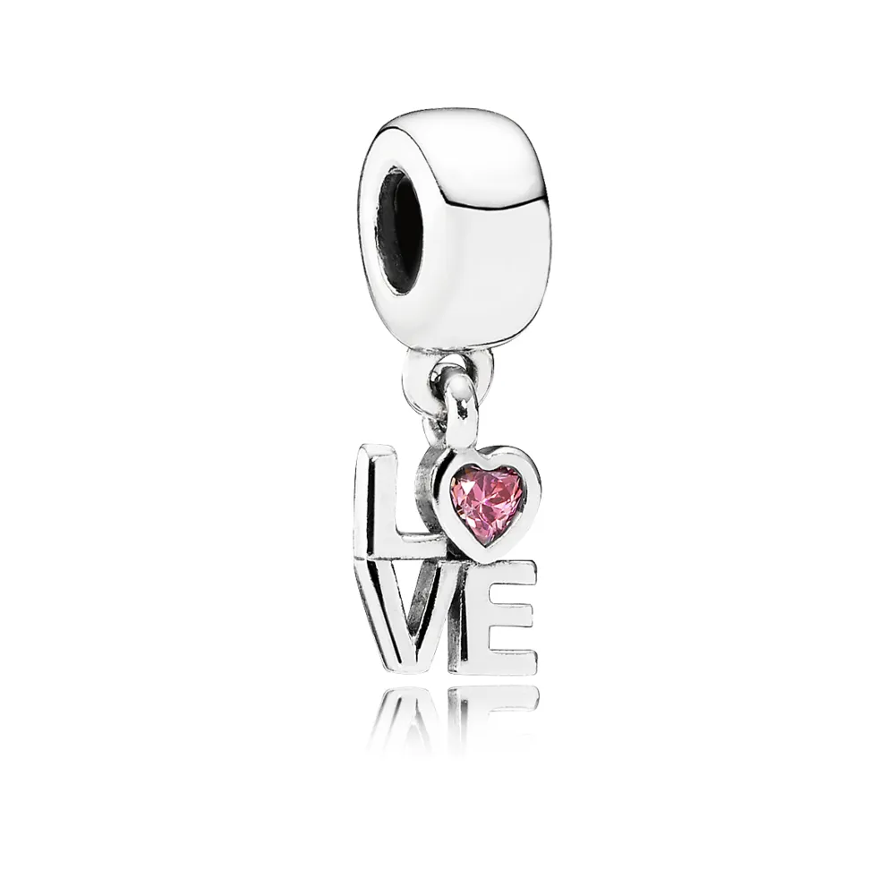 pandora rosa love hengende charm 791253czs