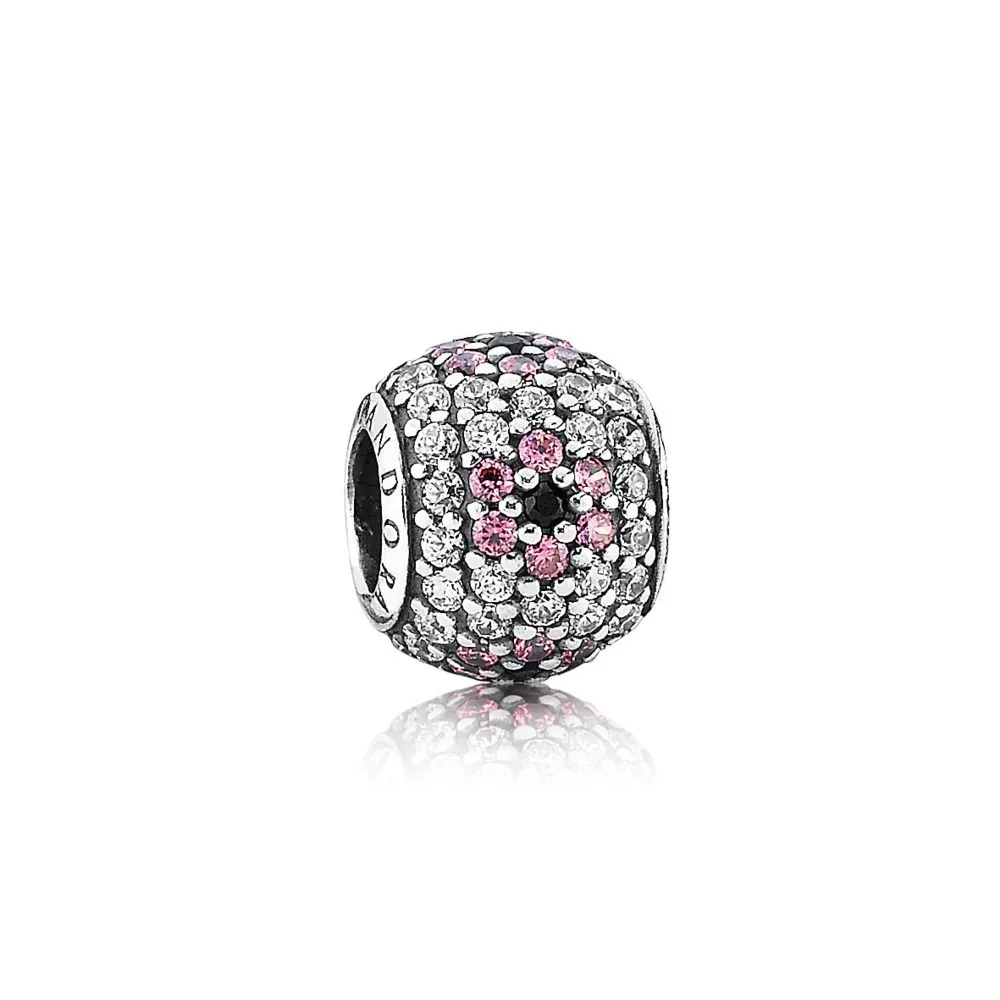 Pandora Rosa, pavé kirsebærblomst, charm - 791129CZ