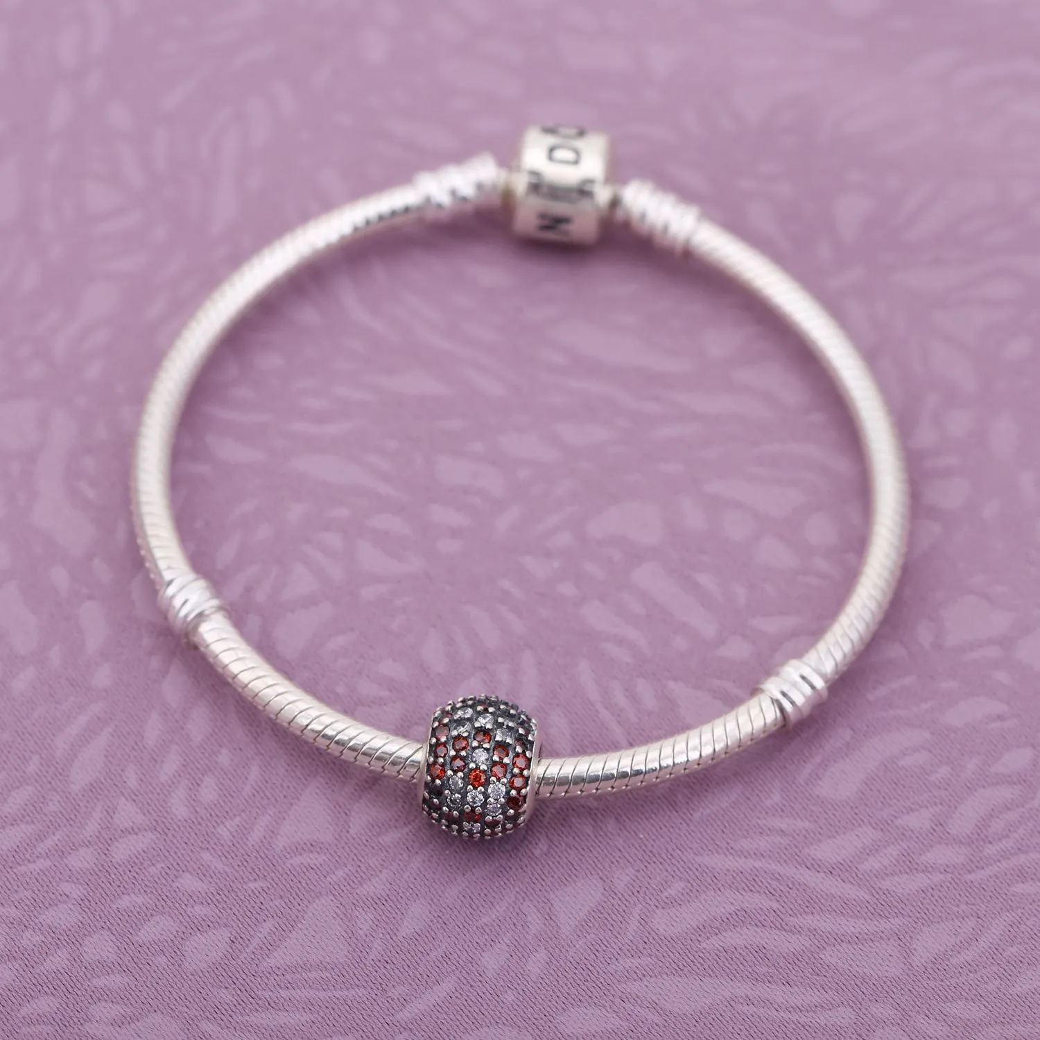 Pandora Rosa, pavé kirsebærblomst, charm - 791129CZ