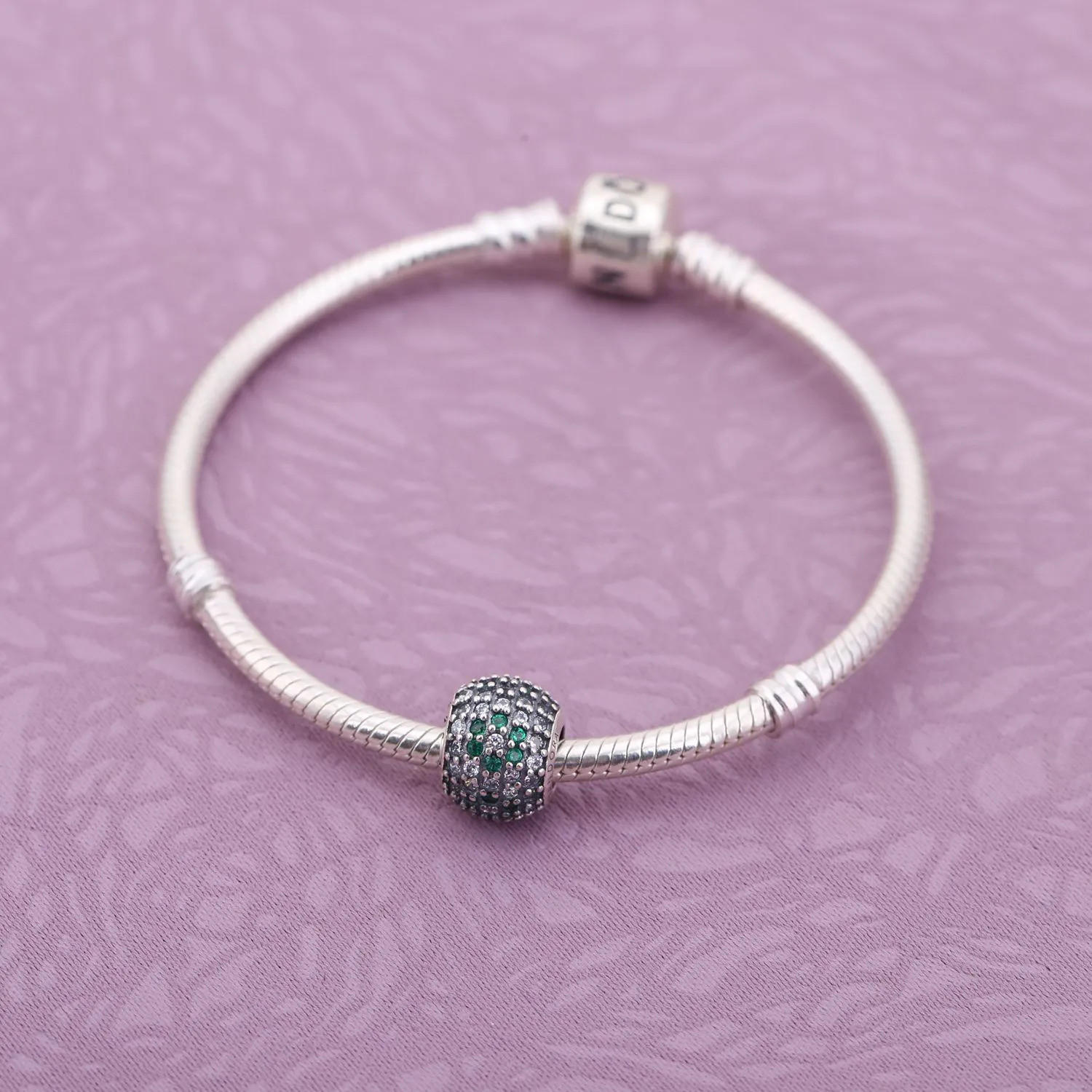 Pandora Rosa, pavé kirsebærblomst, charm - 791129CZ