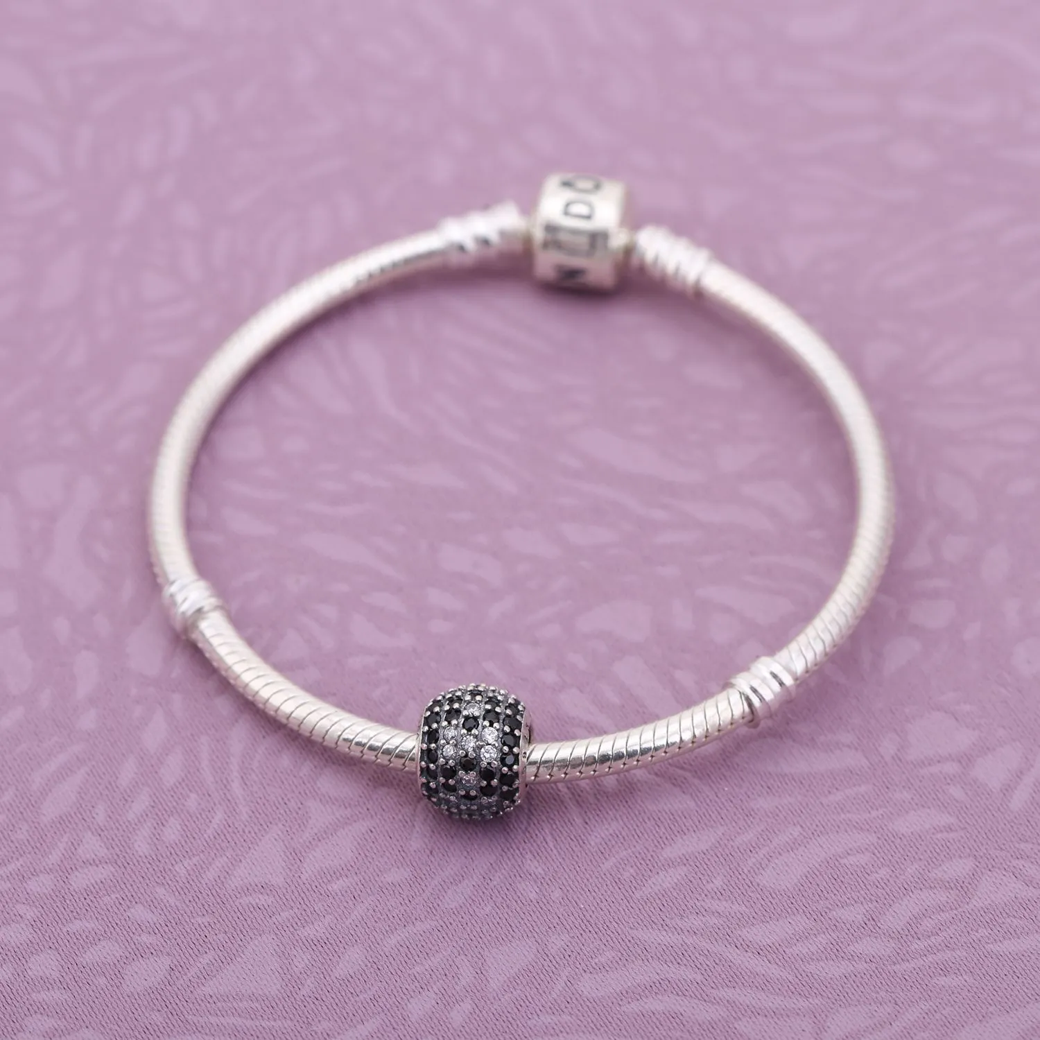 Pandora Rosa, pavé kirsebærblomst, charm - 791129CZ