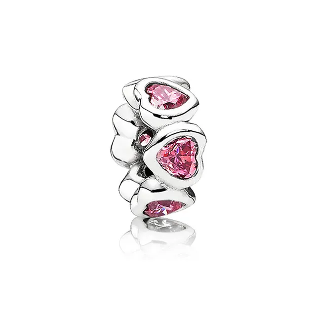 pandora rose glitrende hjerter mellomledd 791252czs