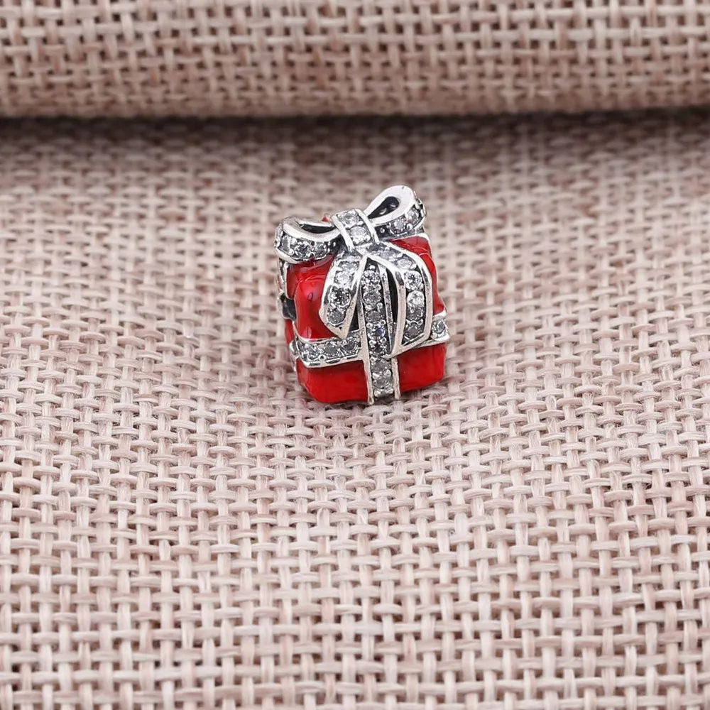 Pandora Rød gnistrende overraskelse Charm - 791772CZ