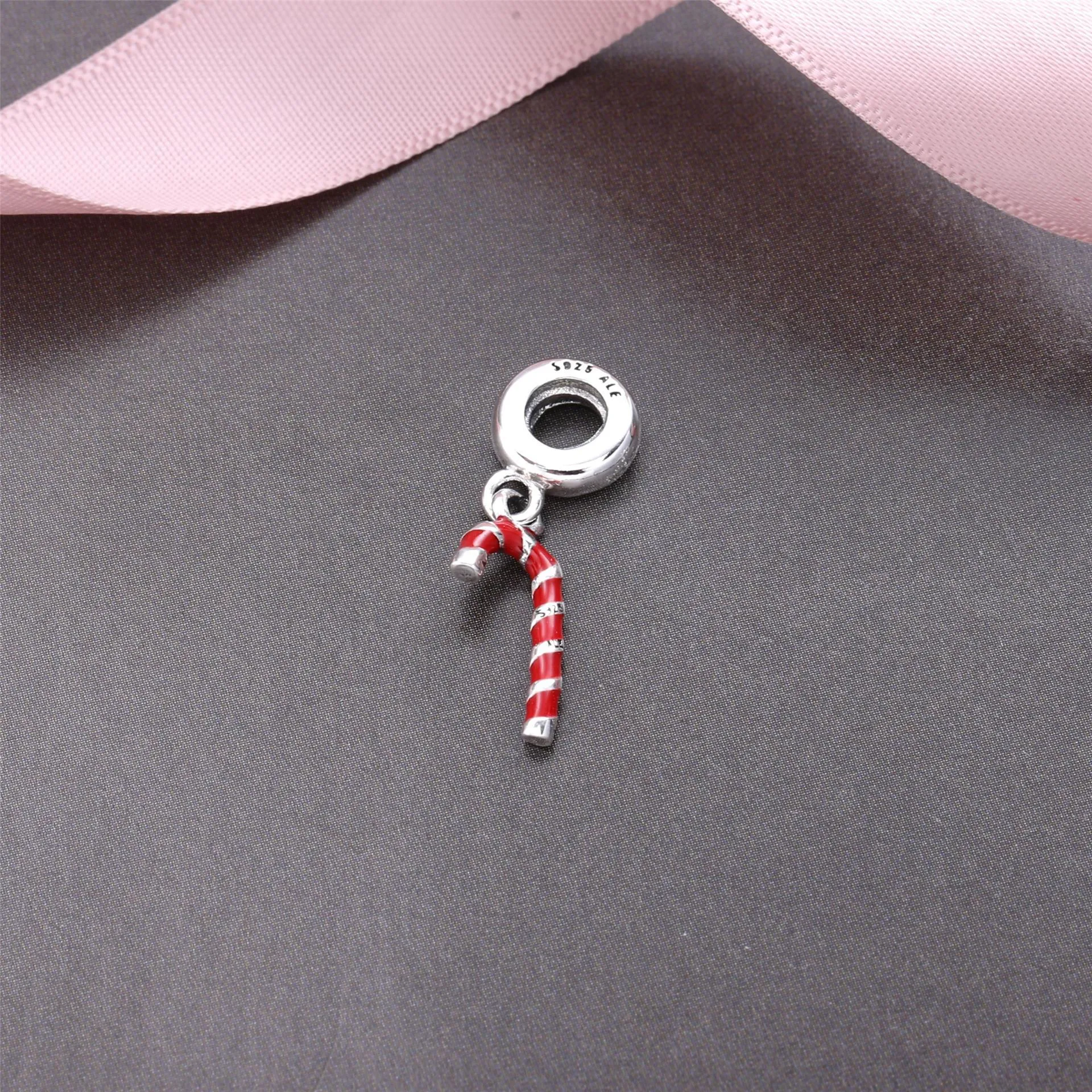 PANDORA Candy Cane Pendant Charm - 791193EN09