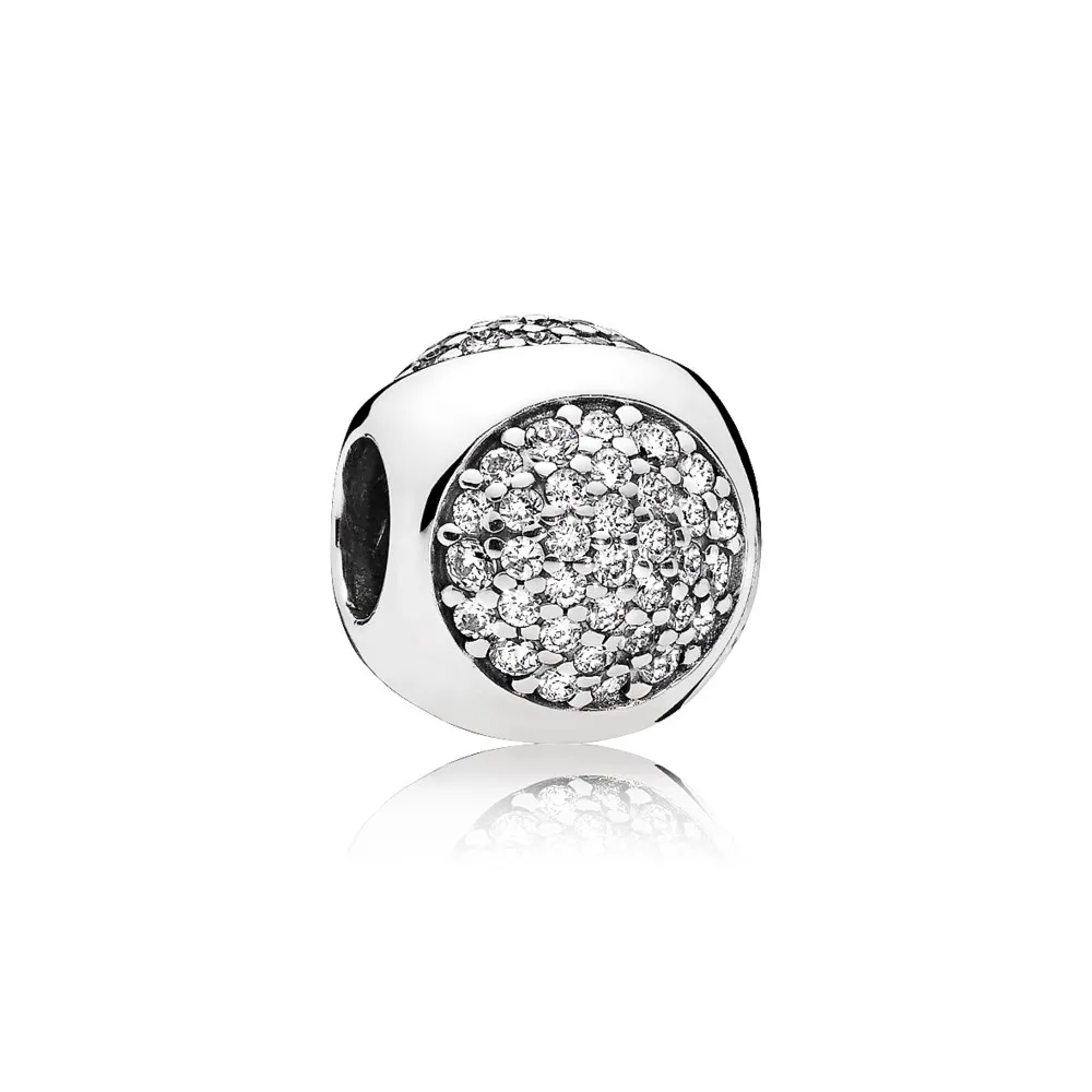 pandora silver charm with clear cubic zirconia 796214cz