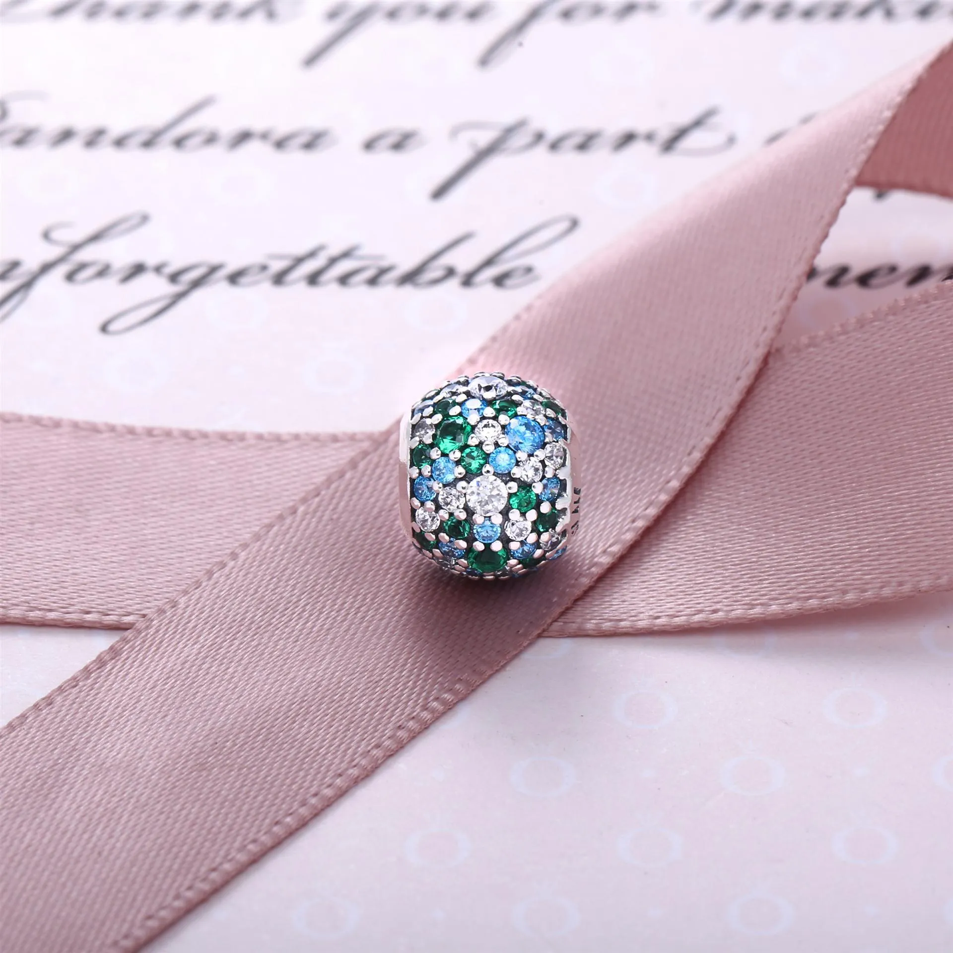 Pandora Sky Mosaic Pavé Ball Charm - 791261MCZMX