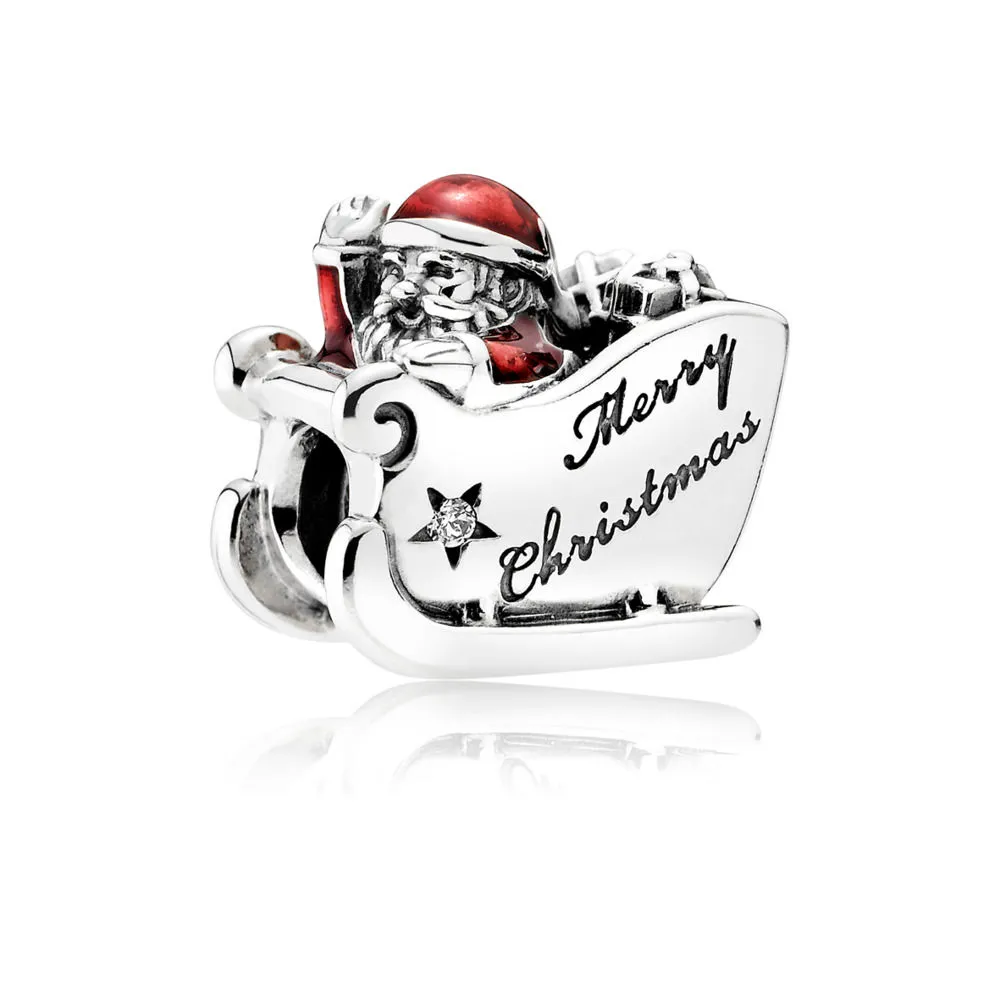 PANDORA Sleighing Santa Charm - 792004cz