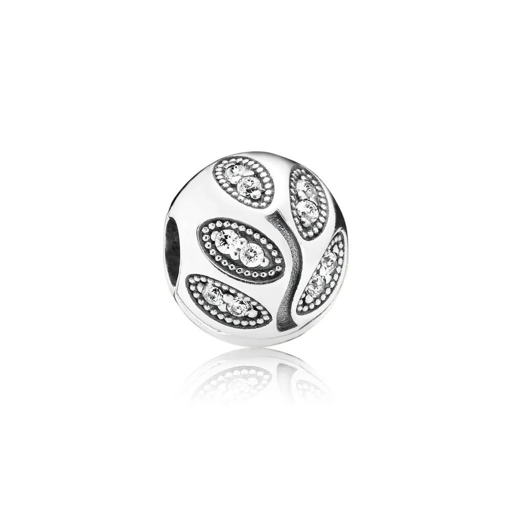 PANDORA Sparkling Leaves Clip - 791416CZ