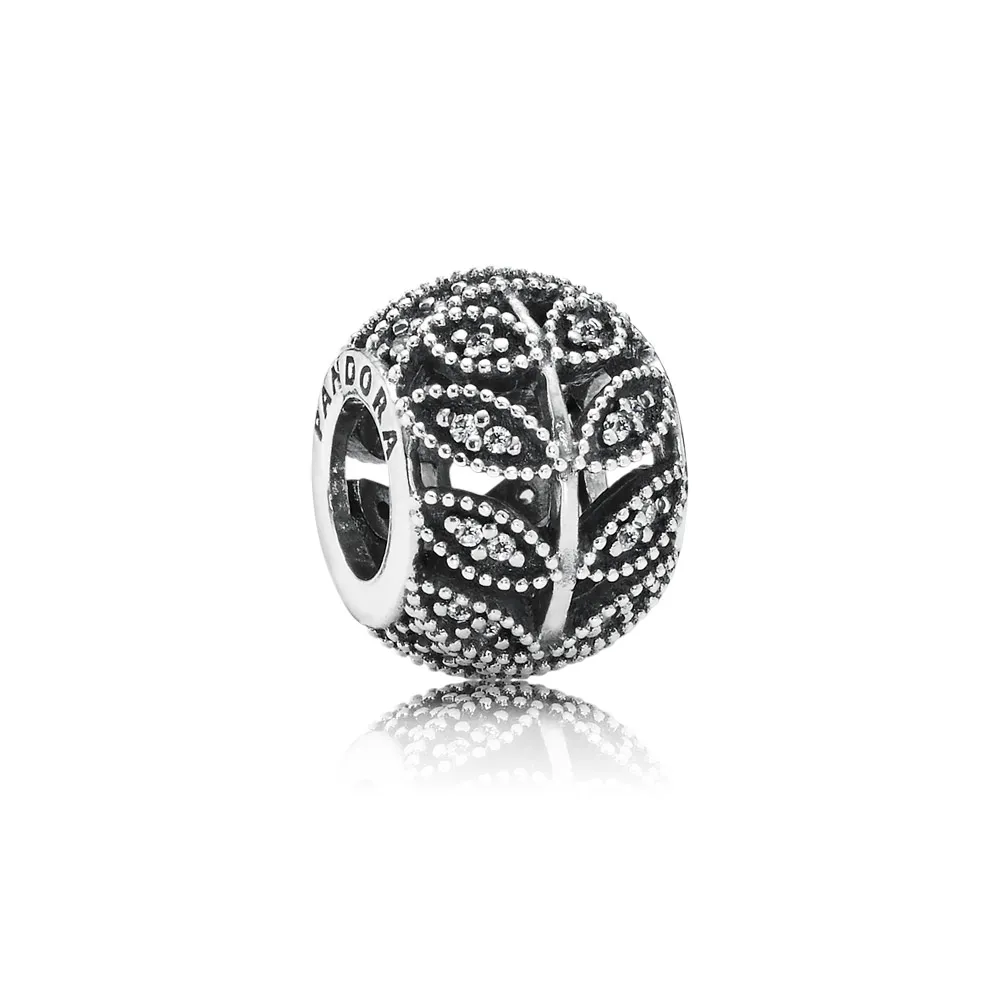 Pandora Sparkling Leaves Openwork Charm - 791380CZ