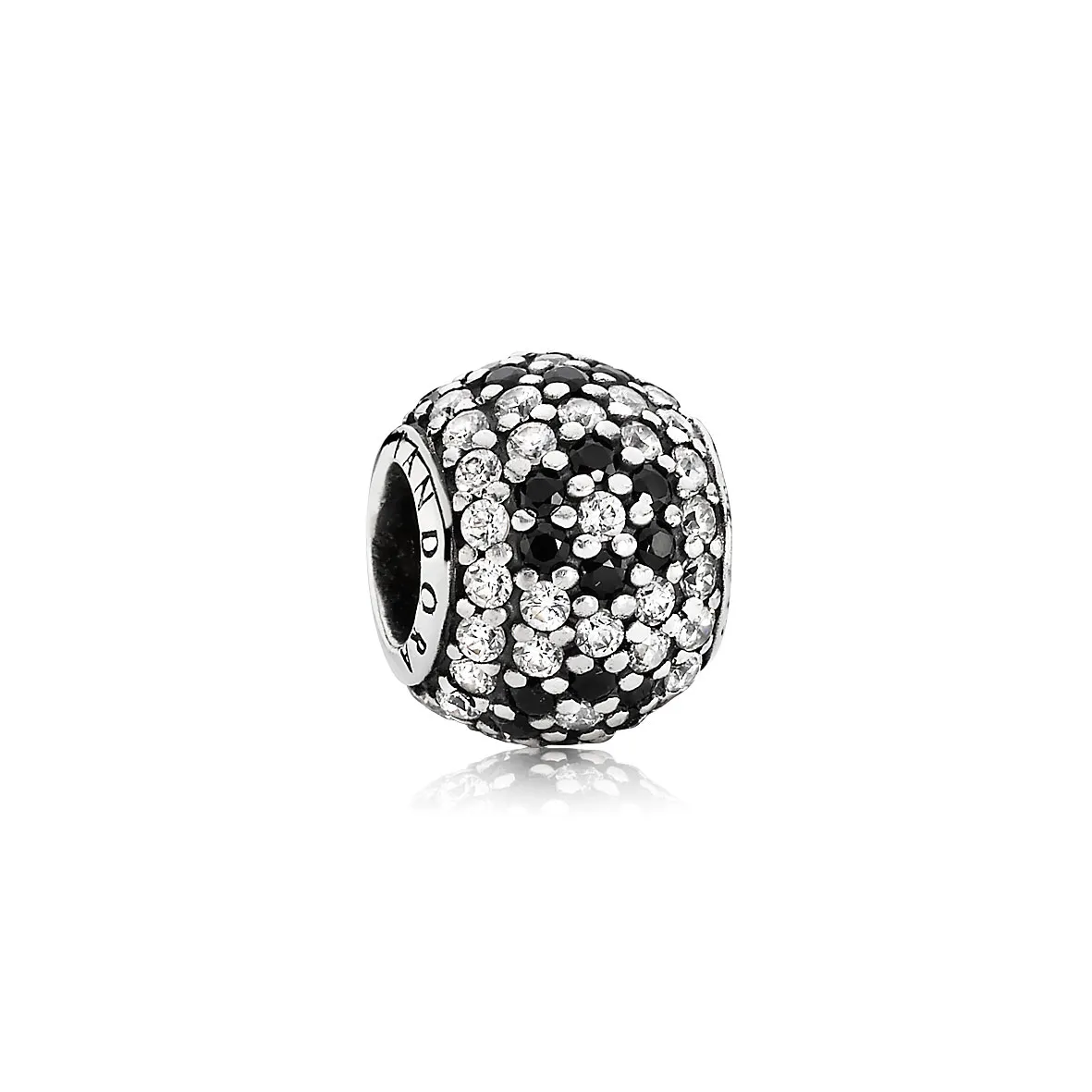 Pandora Svart pavé kirsebærblomst, charm - 791170NCK