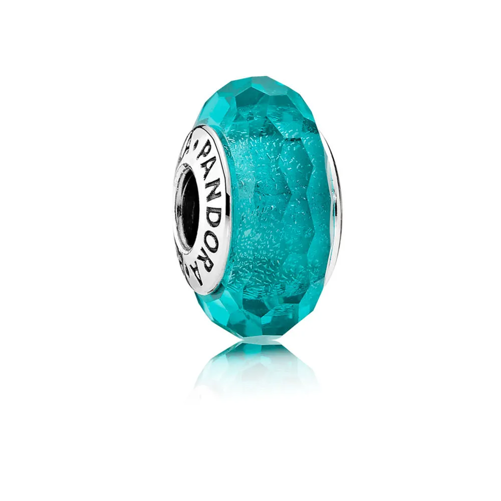 Pandora Teal Shimmer Glass Charm - 791655