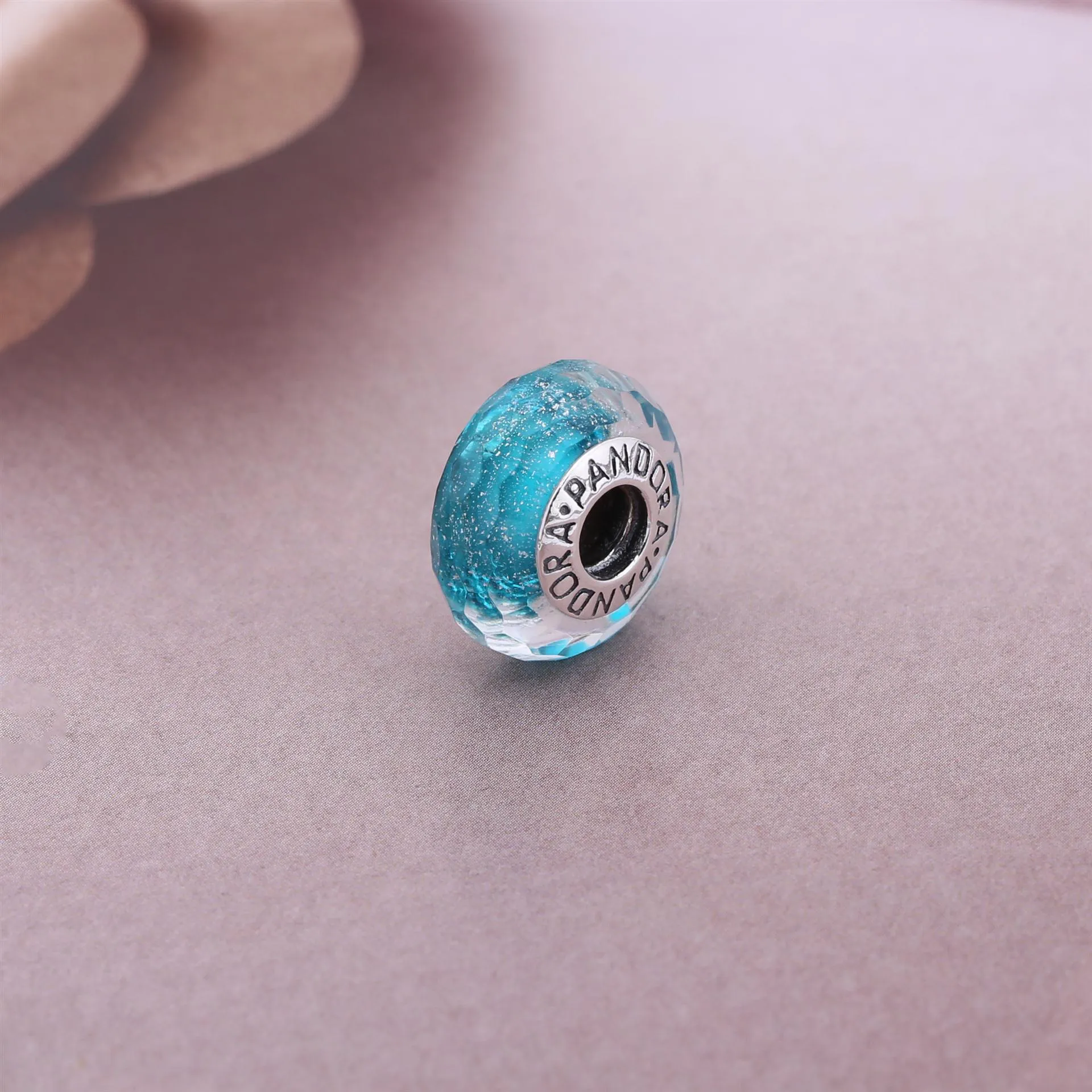 Pandora Teal Shimmer Glass Charm - 791655