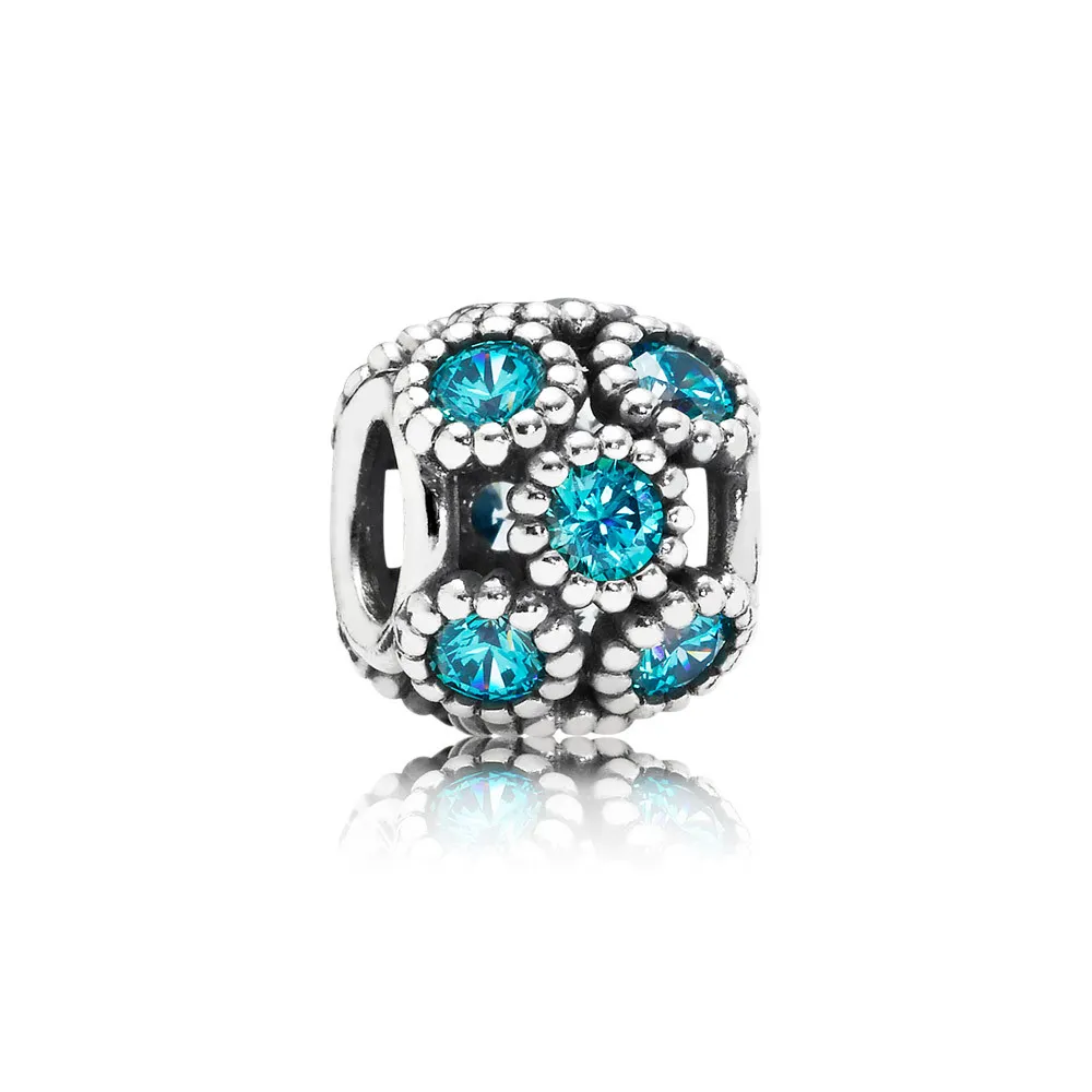 Pandora Teal Studded Circles Openwork Charm - 791296MCZ