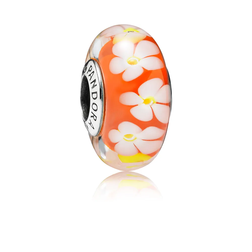 Pandora Tropisk blomst, glasscharm - 791624