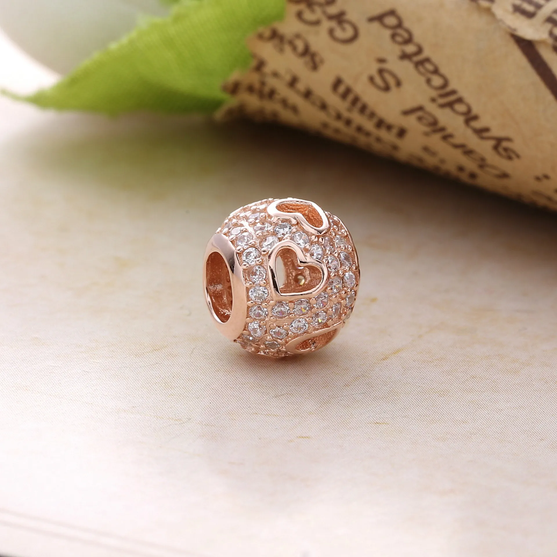 Pandora Tumbling Hearts Charm - 781426CZ