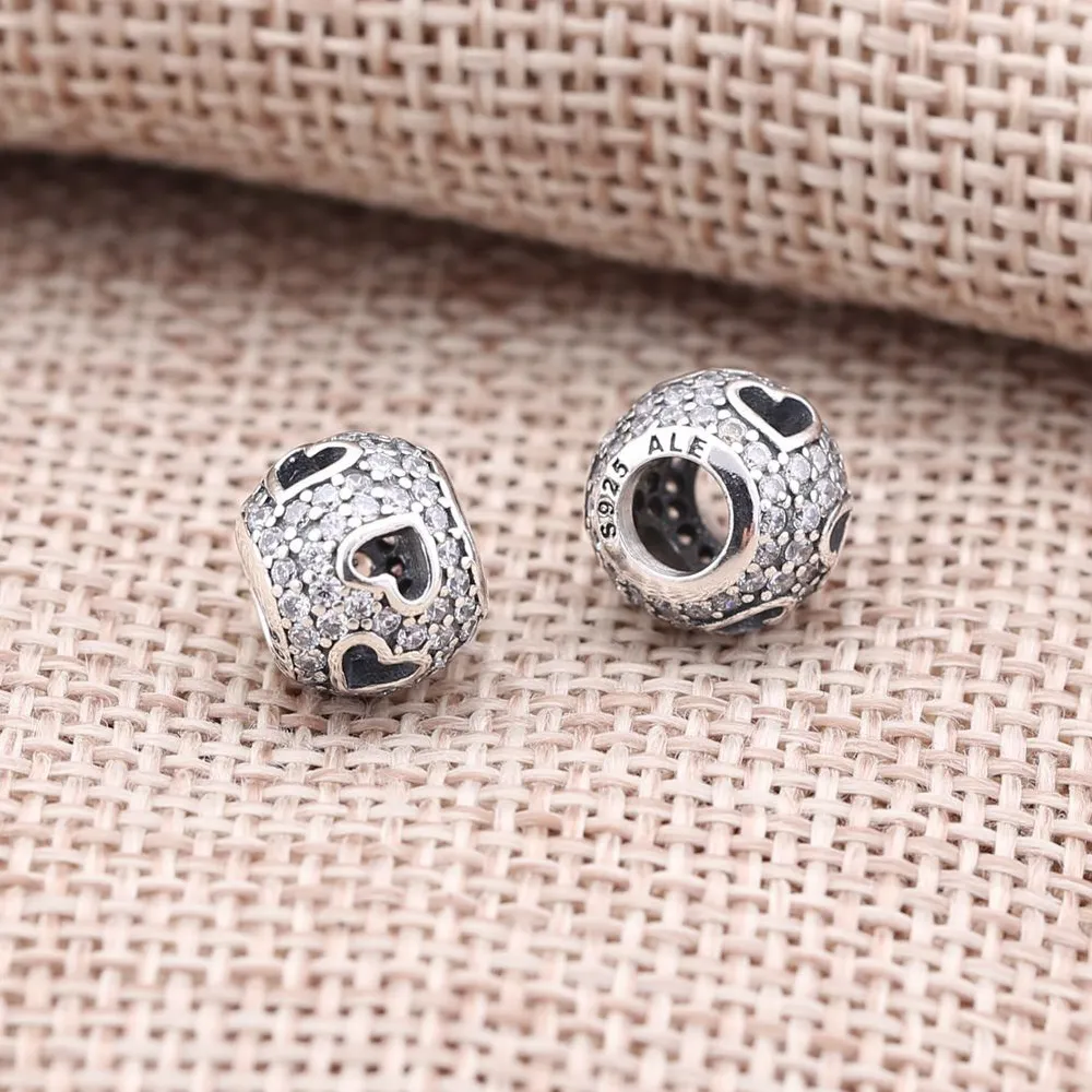 Pandora Tumbling Hearts Charm - 791426CZ