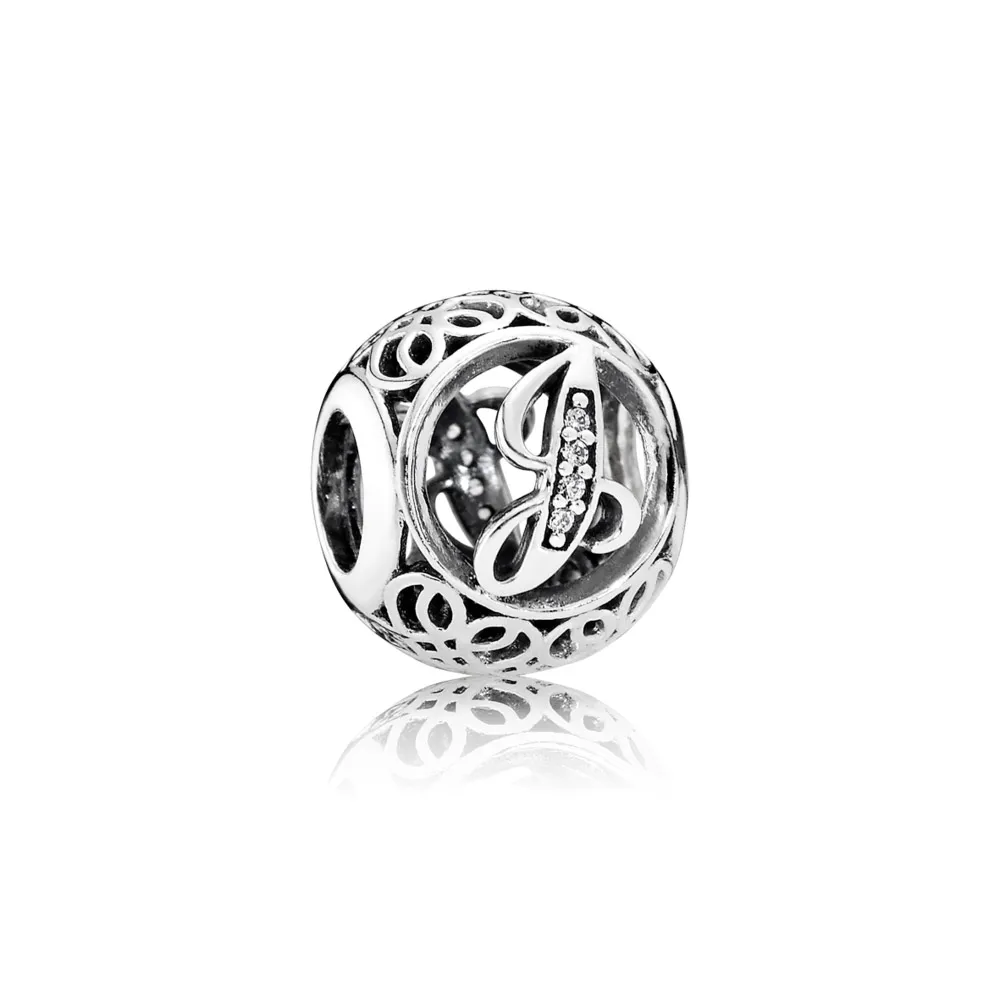 PANDORA Vintage Letter J Charm - 791854cz