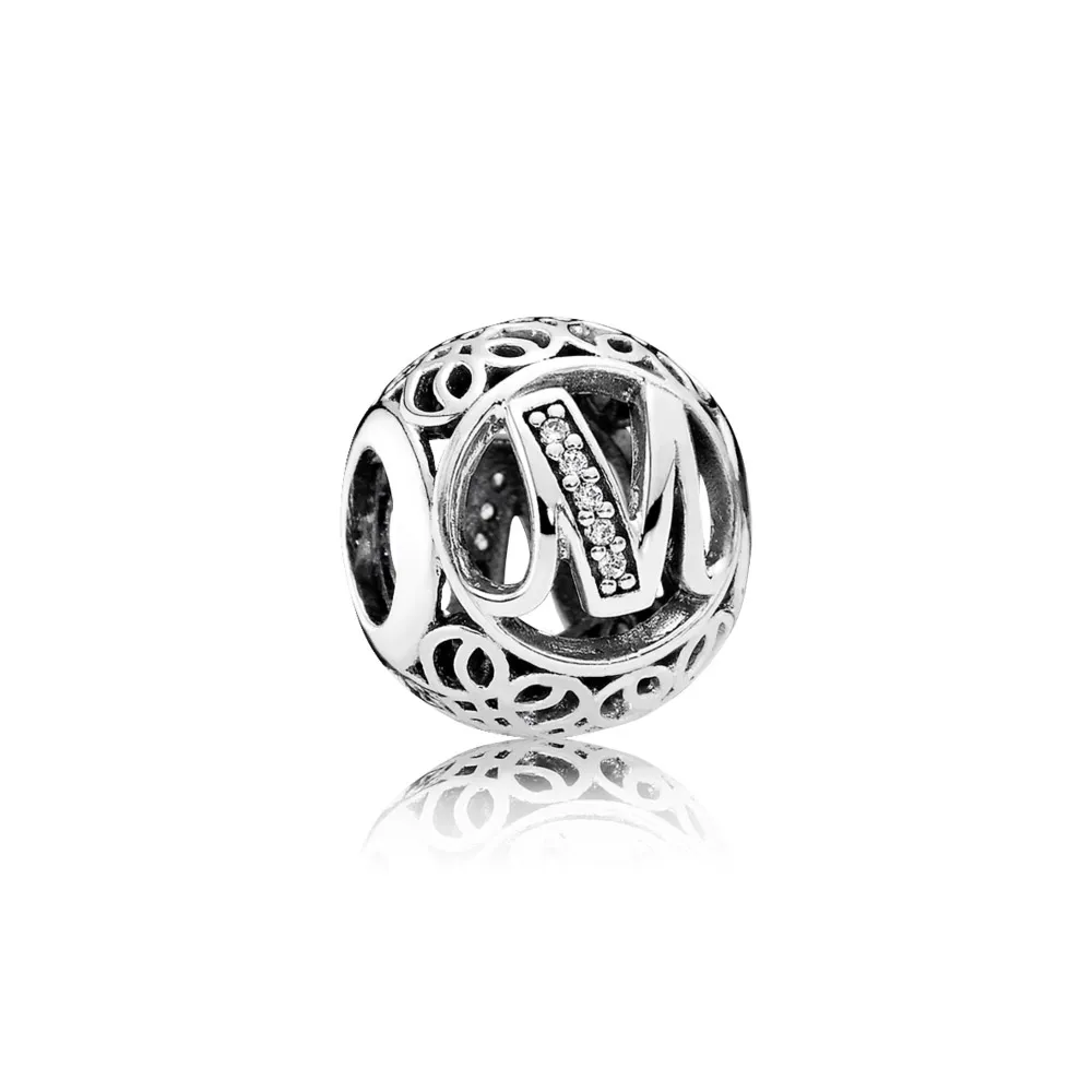 PANDORA Vintage Letter M Charm - 791857cz