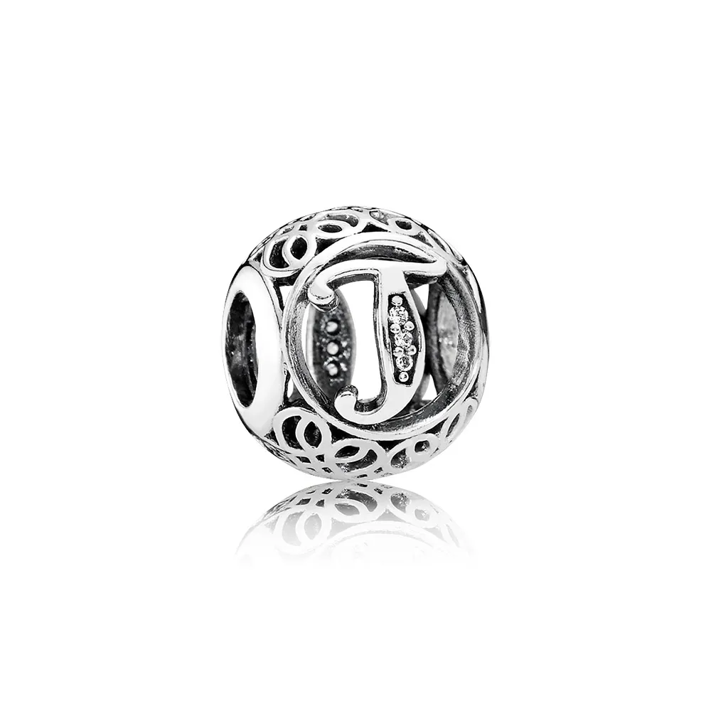 PANDORA Vintage Letter T Charm - 791864cz