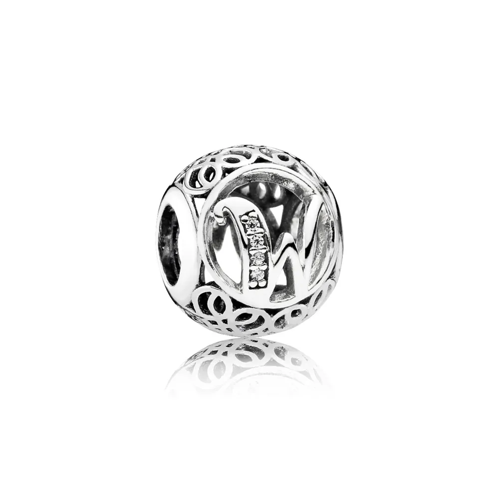 PANDORA Vintage Letter W Charm - 791867cz