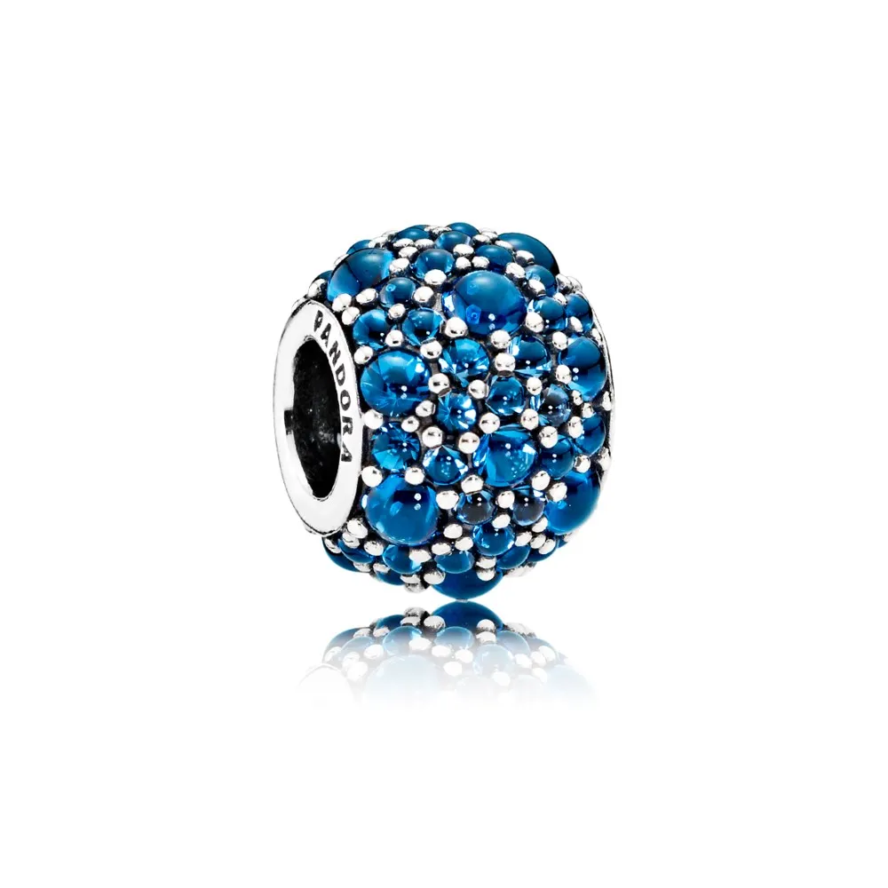 pandora vivid blue shimmering droplets charm 791755nlb