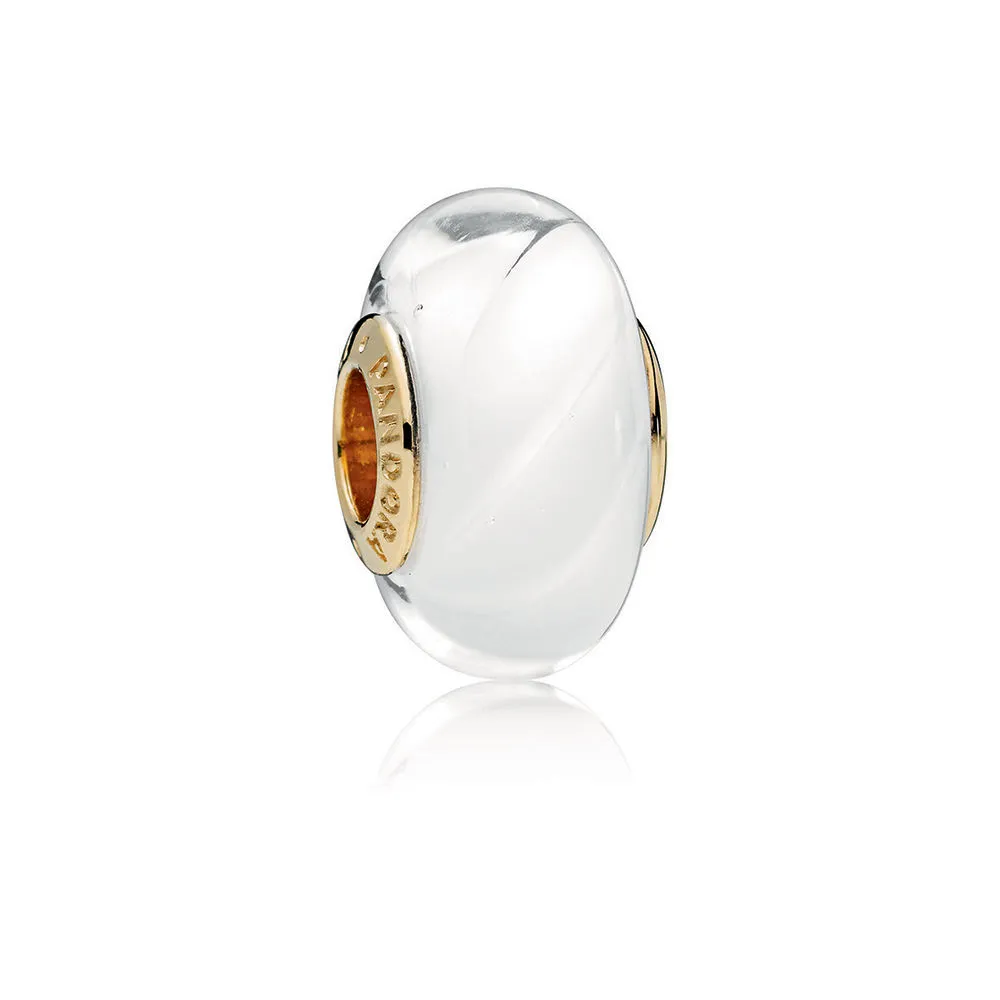 Pandora White Waves Glass Charm - 767160