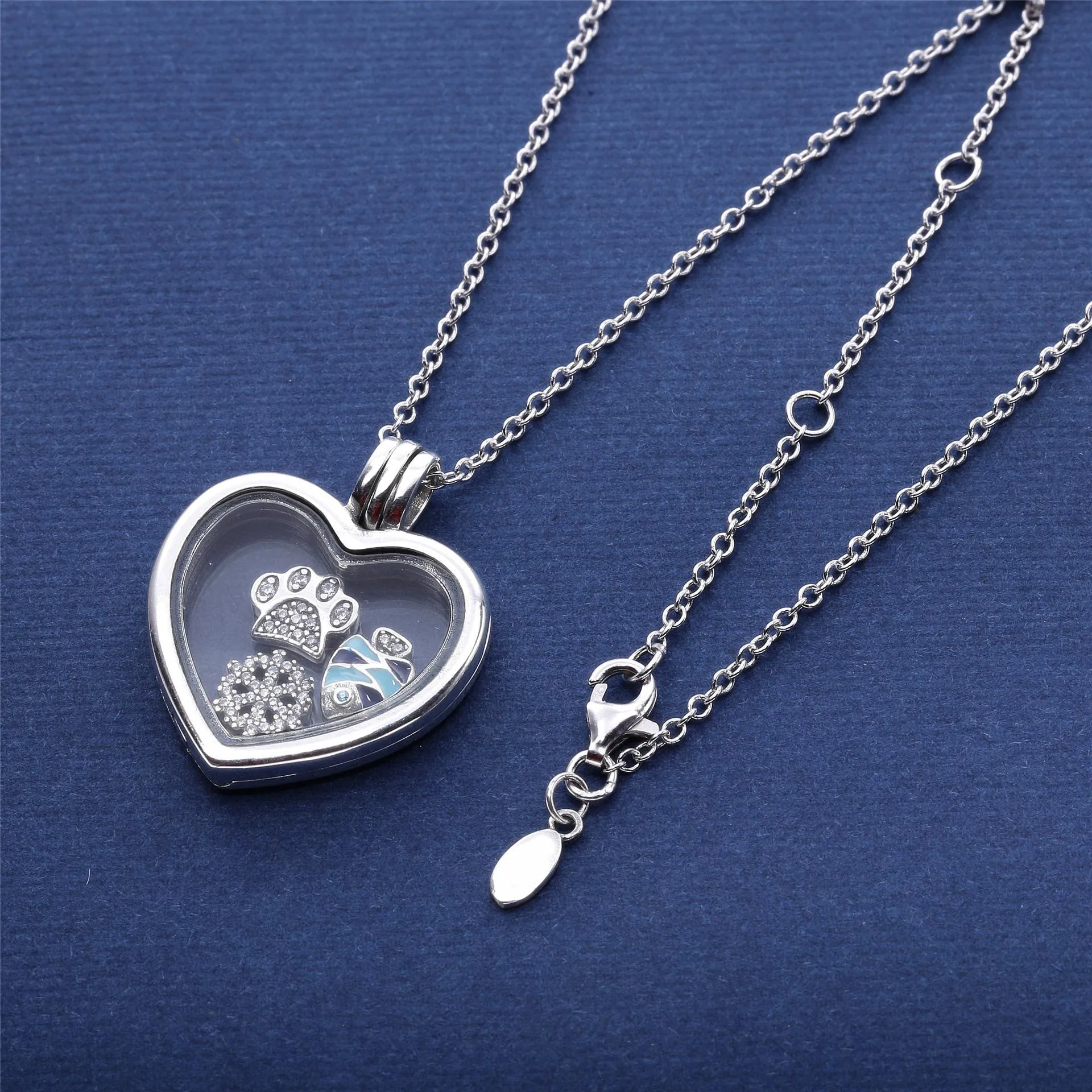 Pandora Floating Heart Locket Halskjede - PJ00262-1