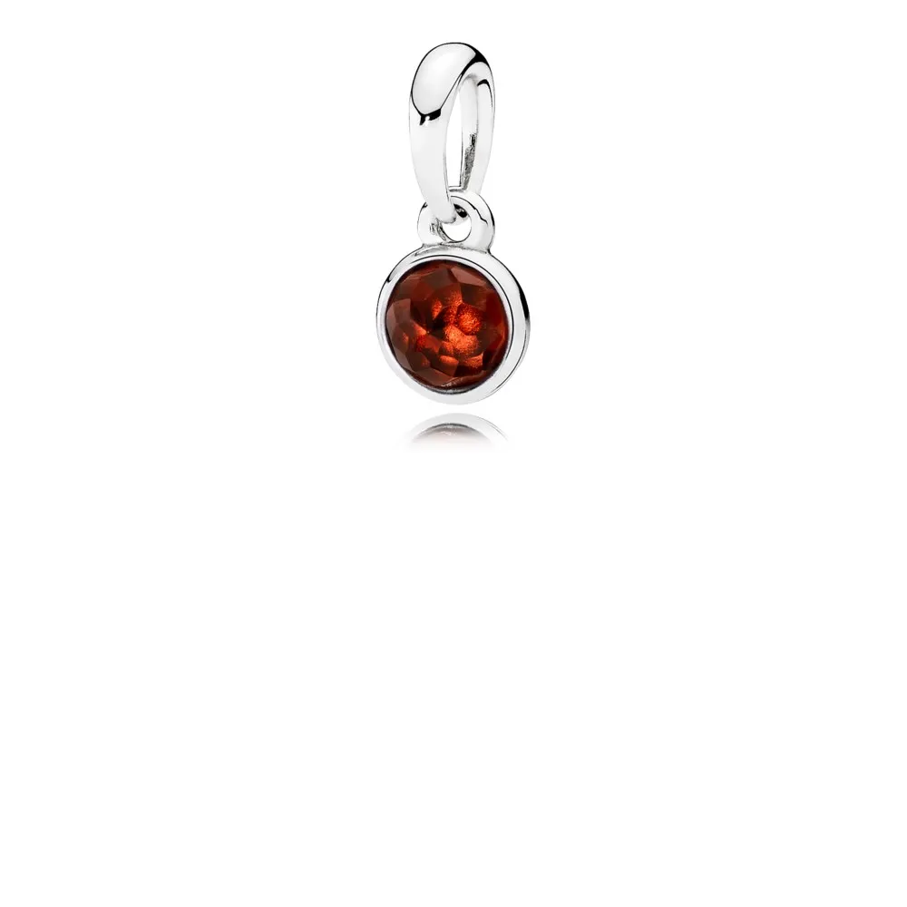 Pandora January birthstone silver pendant with garnet - 390396GR