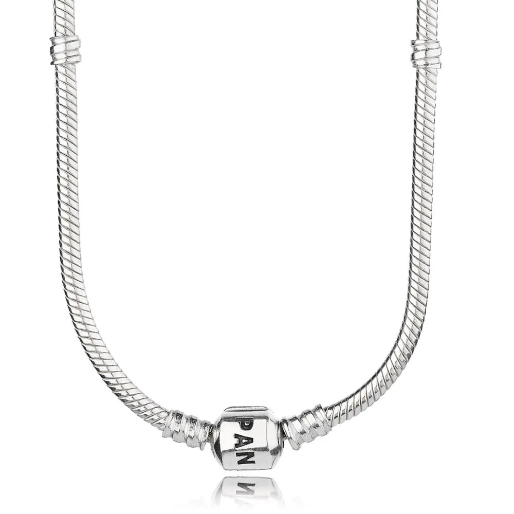 Pandora Moments Silver Clasp Necklace - 590703HV