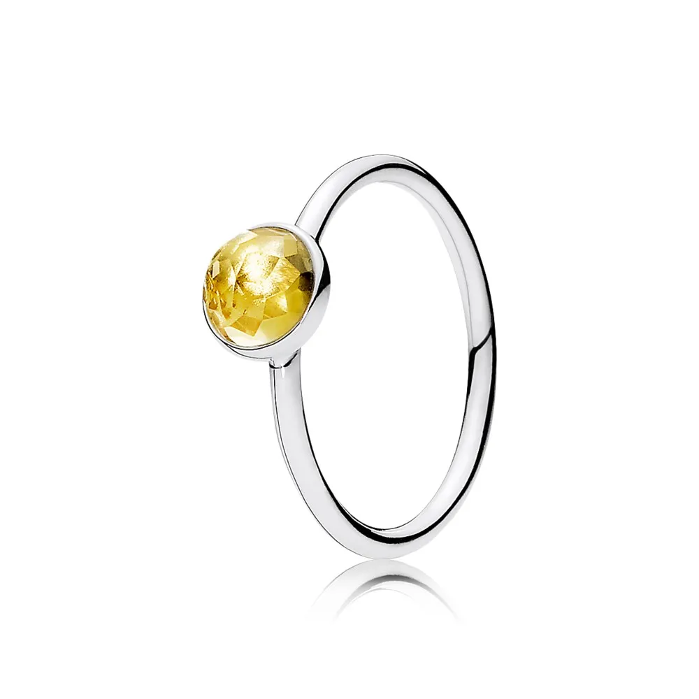 PANDORA November Droplet with Citrine Ring - 191012CI