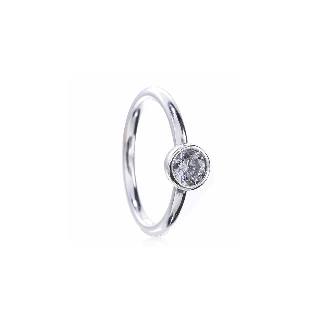 PANDORA Petite Circle Ring, Klar CZ - 191043CZA