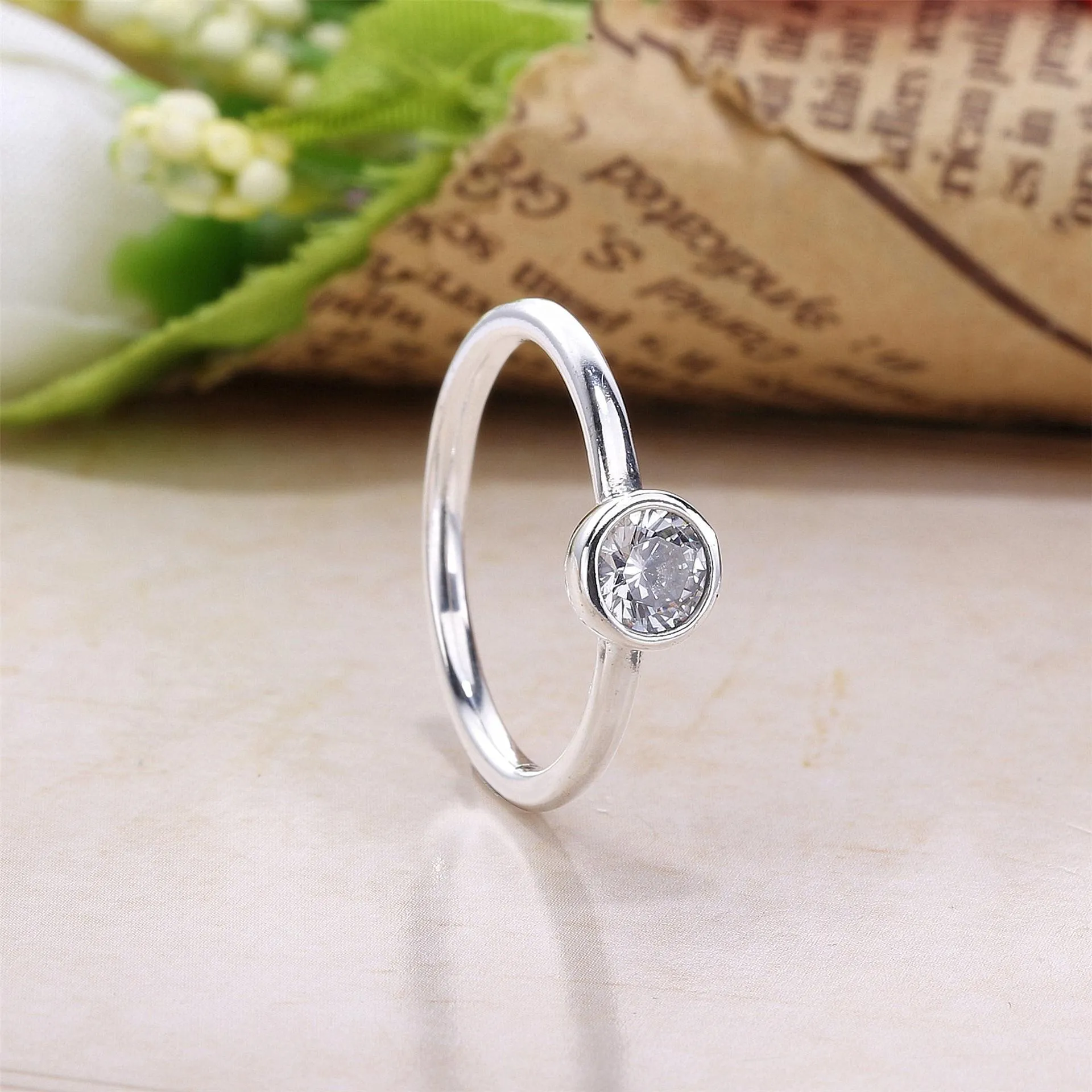 PANDORA Petite Circle Ring, Klar CZ - 191043CZA