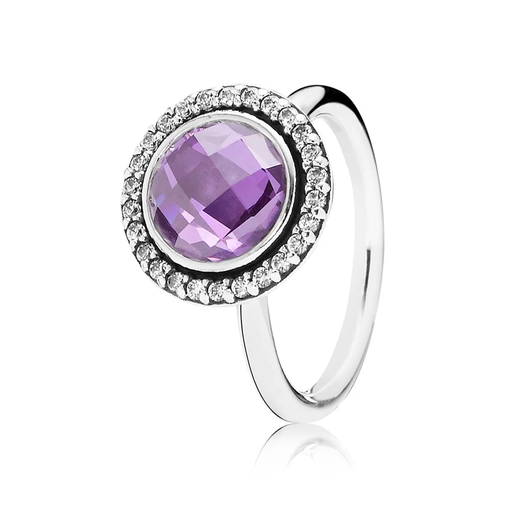 PANDORA Brilliant Legacy Ring, Purple Clear CZ - 190904ACZ - Rings