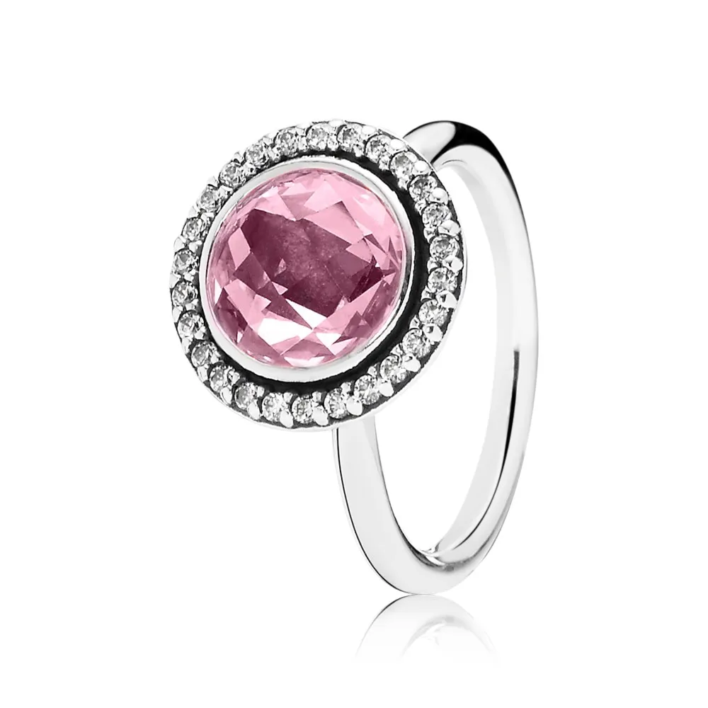 pandora ring sølv pink zirkonia 190904pcz