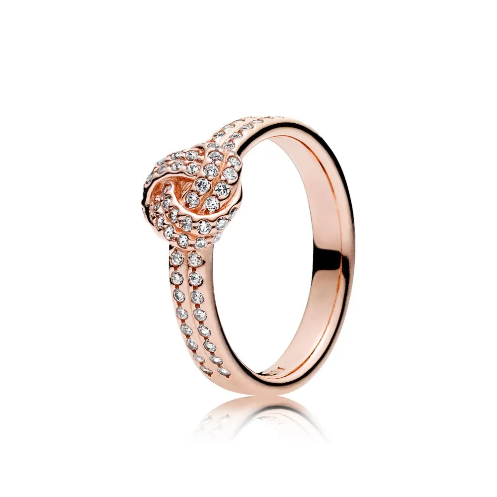 PANDORA Rose™ Glitrende kjærlighetsknute, klar CZ-ring - 180997cz