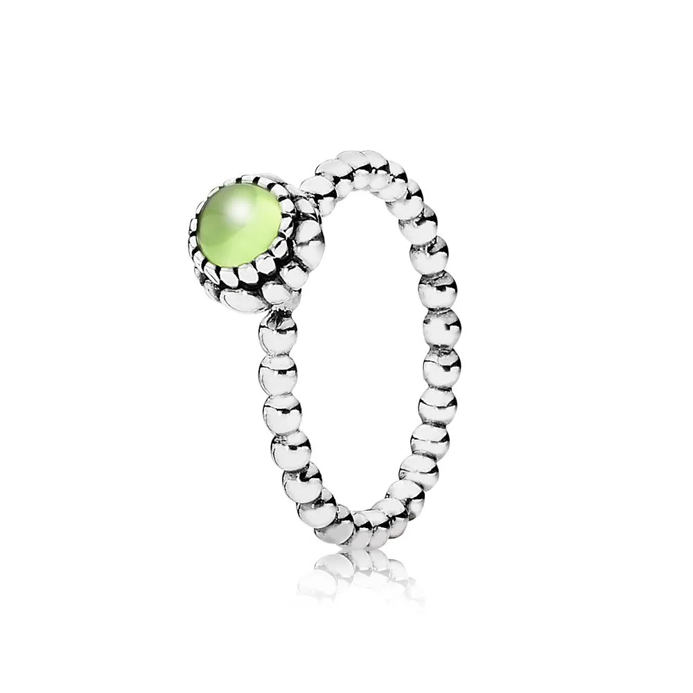 Pandora Silver ring, birthstone-August, peridot - 190854PE