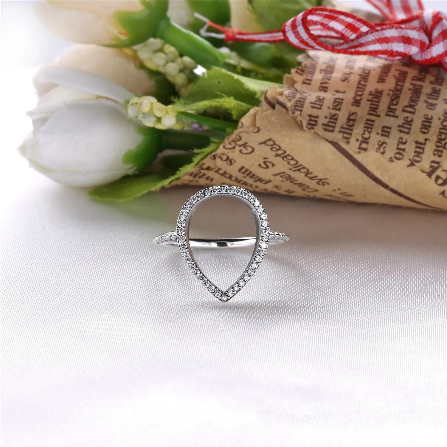 Pandora Silver ring with clear cubic zirconia - 196253CZ