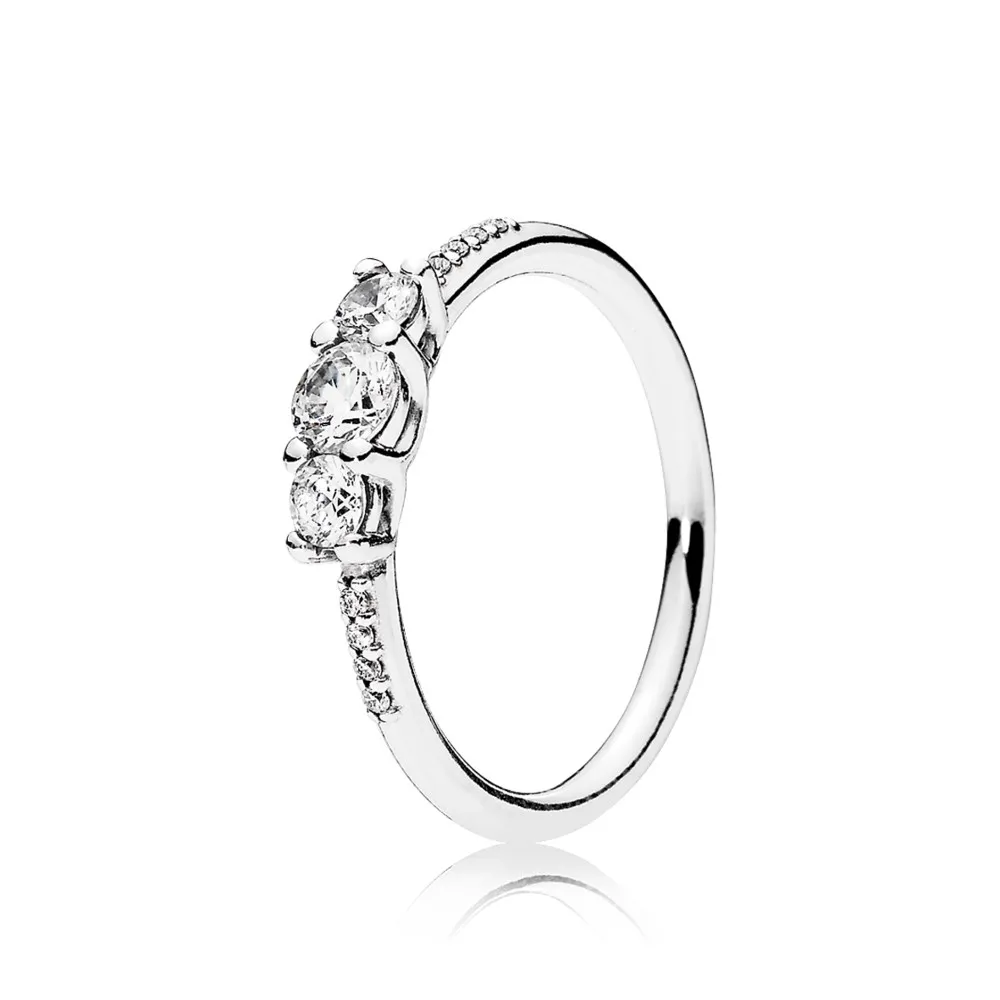 Pandora Sølvring med klar cubic zirconia - 196242CZ