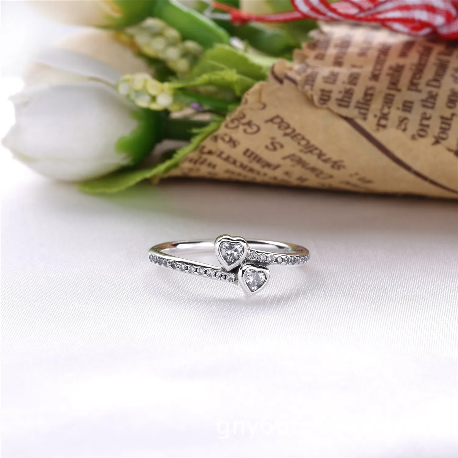 PANDORA Forever Hearts, Clear CZ Ring - 191023CZ